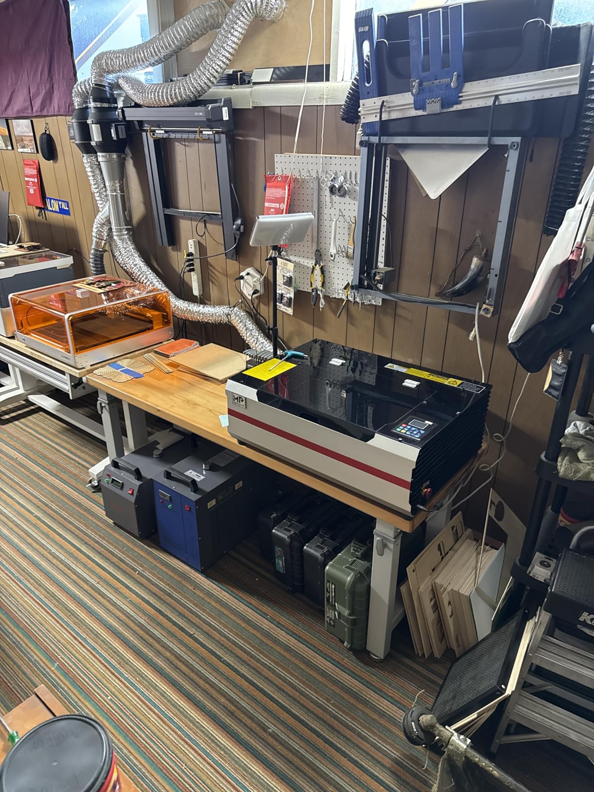 Monport Reno 45W Desktop CO2 Laser Engraver & Cutter, 16x12 Workbed Laser Engraving Machine with New Semi-Autofocus, 2 Working Platforms, Z-axis Adjustable for Wood Acrylic Glass customer photo 2