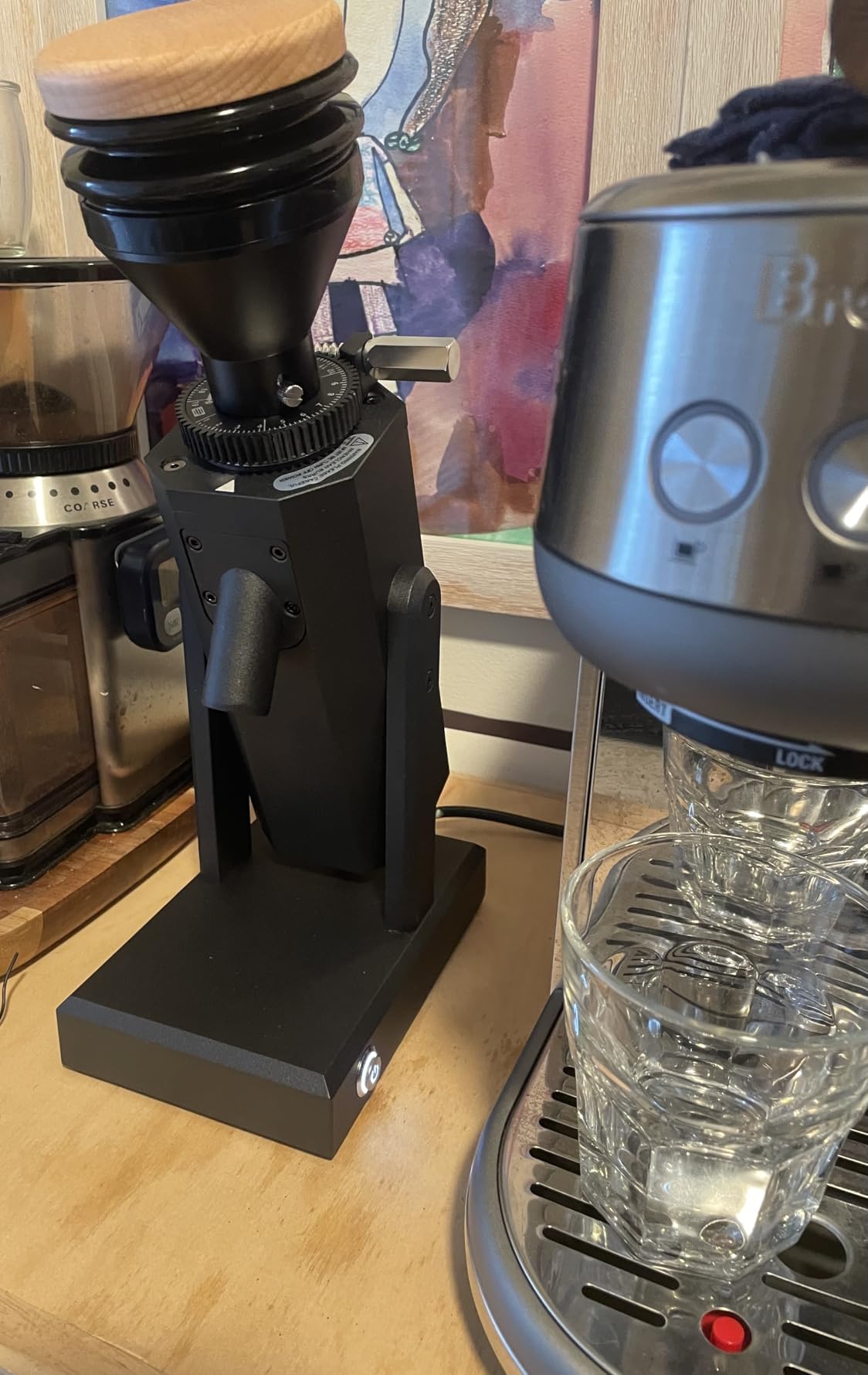 Turin SK40 Single Dose Grinder | 40mm Stainless Steel Conical Burrs, Stepless Adjustment, Tilted Base, Low Retention - Black or White (White) customer photo 1