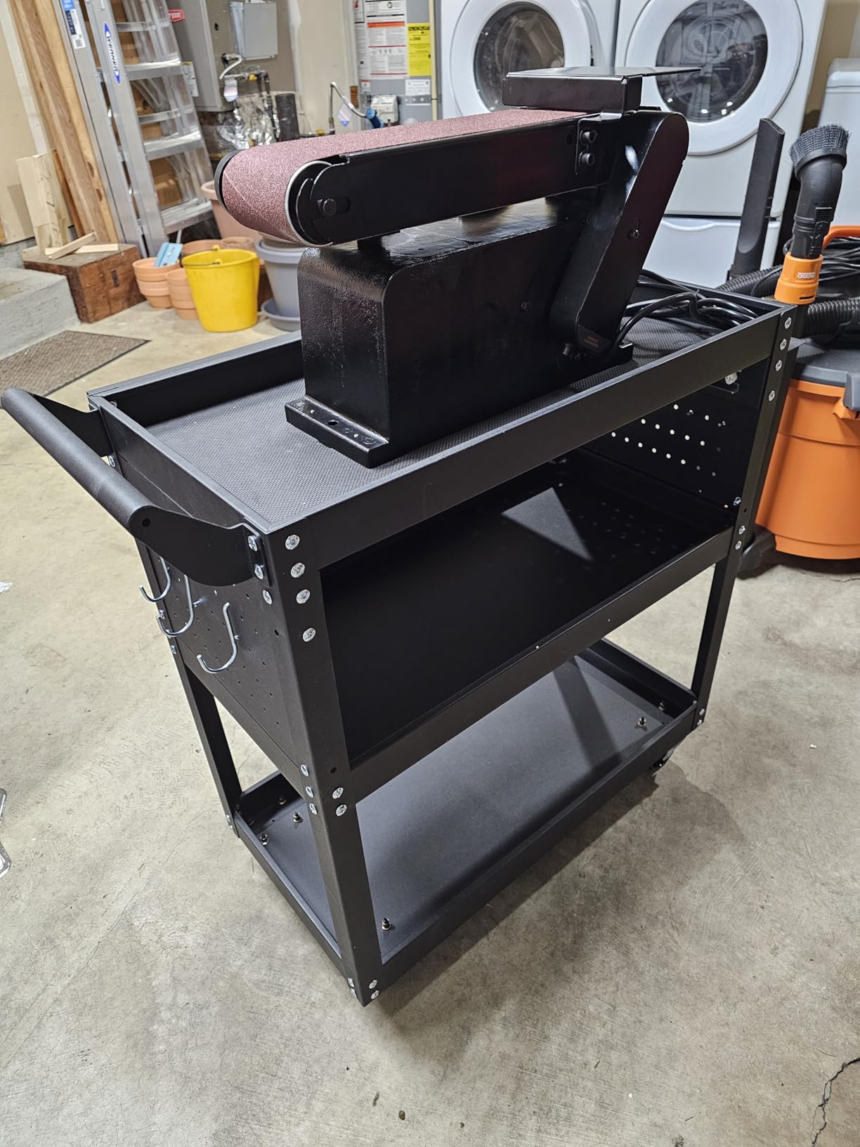 VEVOR 4-Tier Tool Cart with Wheels, 350 lbs Load Capacity, Rolling Work Cart with Drawer & Pegboard, Mechanic Tool Storage Organizer with Locking System customer photo 2
