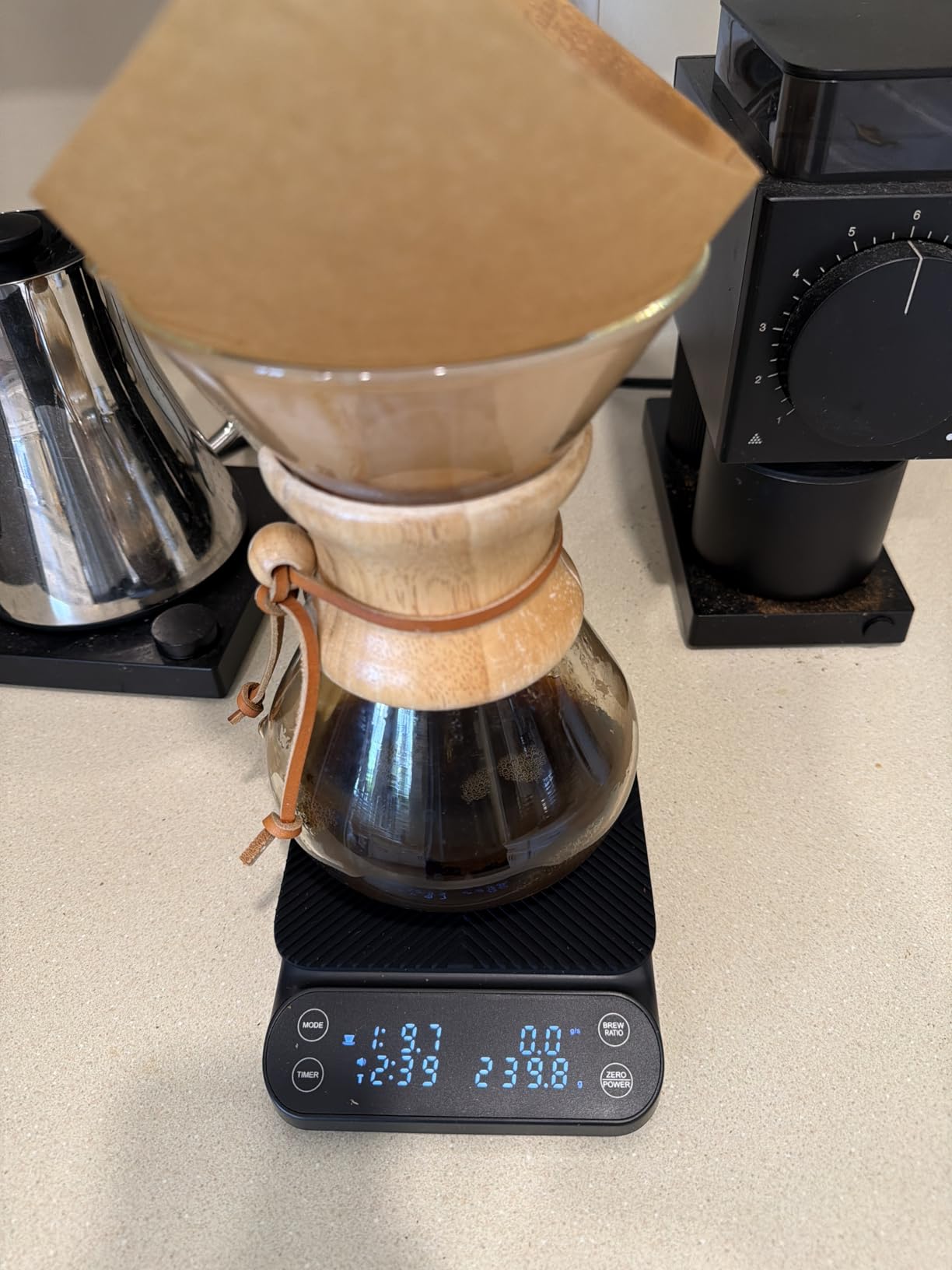 Maestri House S3 Coffee Scale with Timer, 3kg/0.1g Rechargeable Digital Scale, 3 Brew Modes, Adjustable Ratios & Flow Rate Display, Barista-Grade for Pour-Over, Espresso, French Press - Black customer photo 1