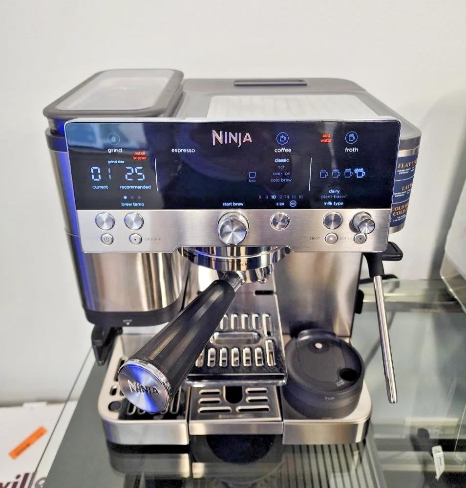 Ninja Luxe Cafe Premier 3-in-1 Espresso Machine, Drip Coffee, & Rapid Cold Brew | Built-in Coffee Grinder, Hands-Free Milk Frother, Assisted Tamper for Cappuccinos & Lattes | Gunmetal | ES601GM customer photo 2