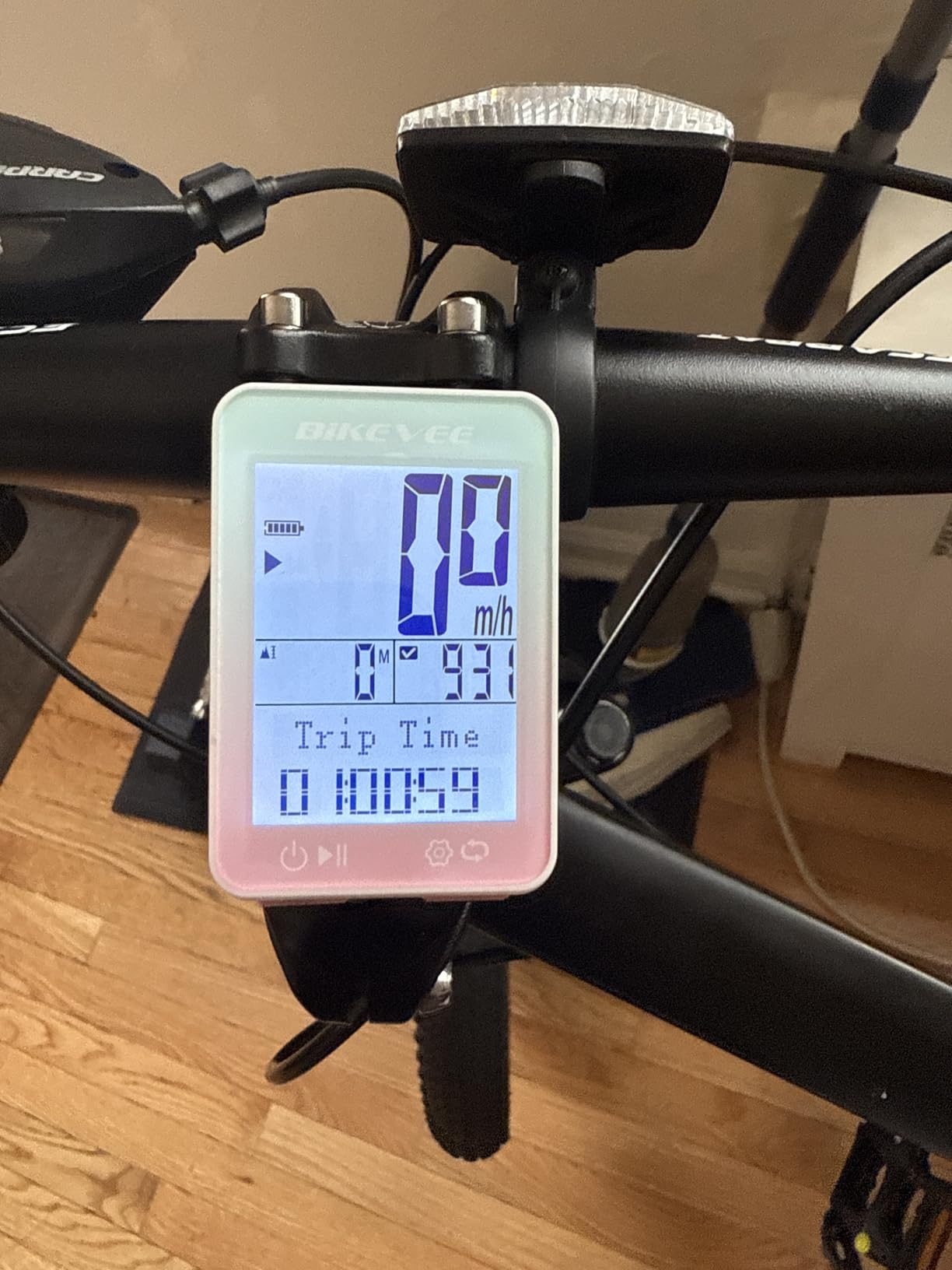GPS Bike Computer Wireless Bicycle Speedometer Odometer 9 Languages Auto Backlight Auto Start Stop IPX7 Waterproof 2.4 Inch LCD Supports MPH KMH customer photo 1