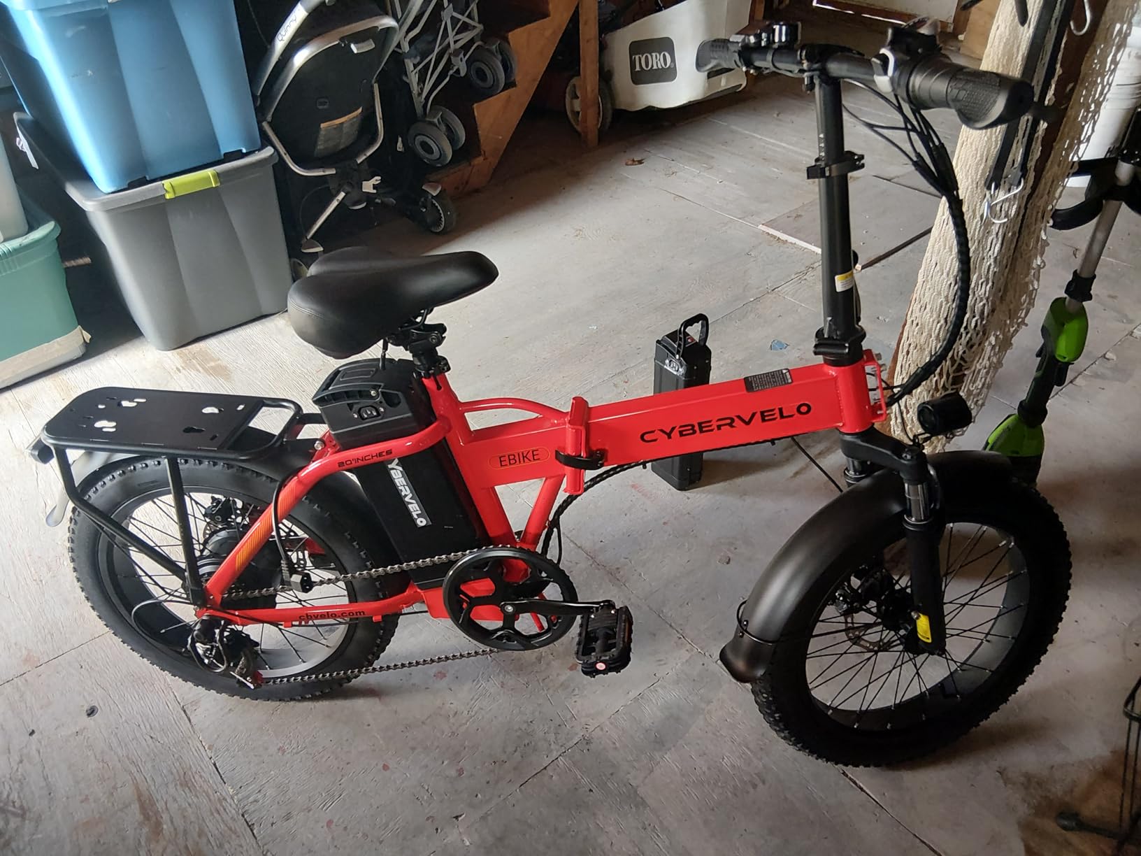 Cybervelo 750W Folding Electric Bike, 48V 20.8AH/50AH Large Removable Battery E-Bike, 80 Miles Max Range, 20