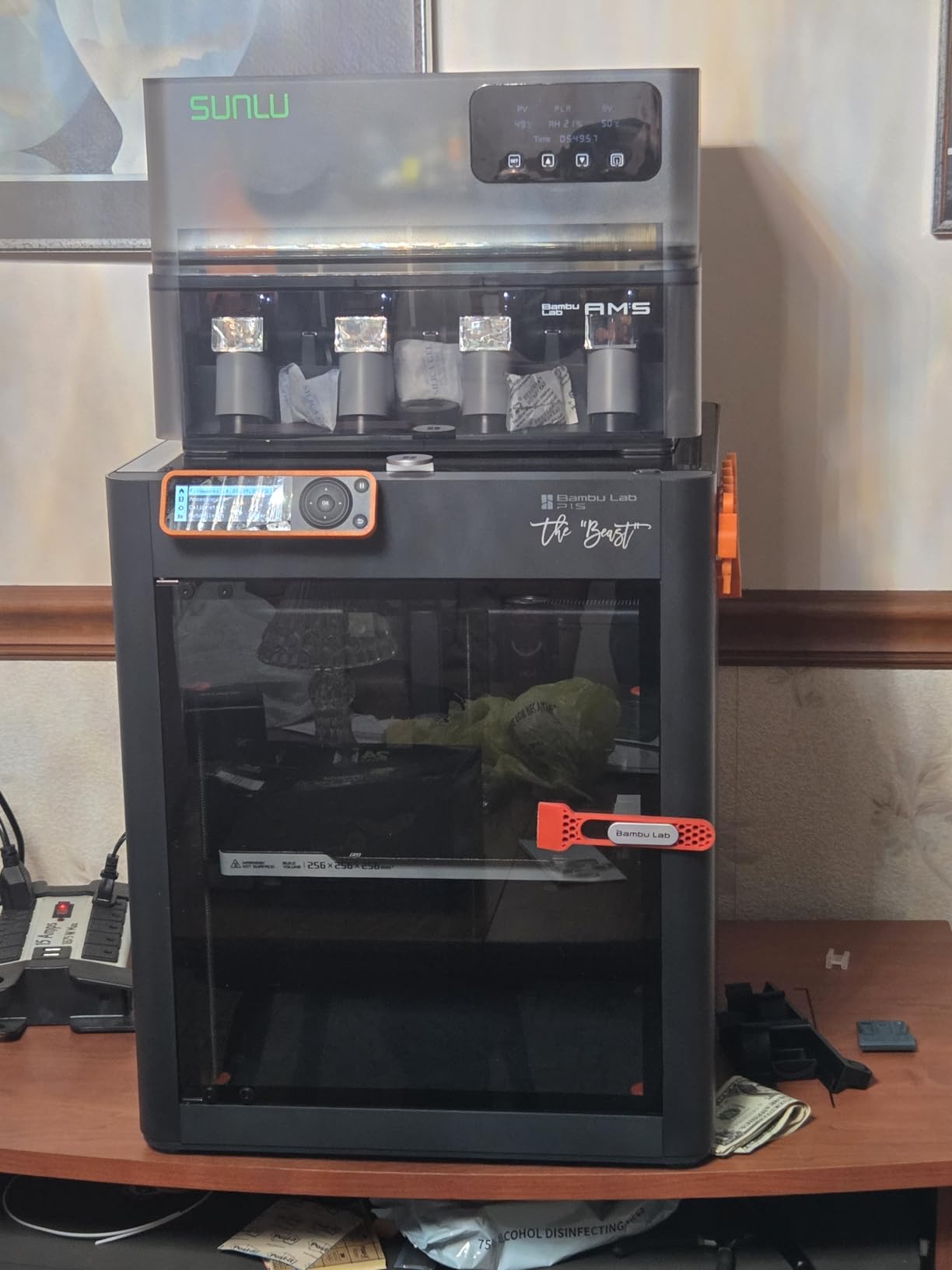 SUNLU AMS Heater, Compatible with Bambu Lab AMS Gen 1 - Enables Simultaneous Printing & Drying, Easy Installation, Fast Heating to 70 C, 4-Spool Capacity Filament Dryer (Not Included AMS) customer photo 1