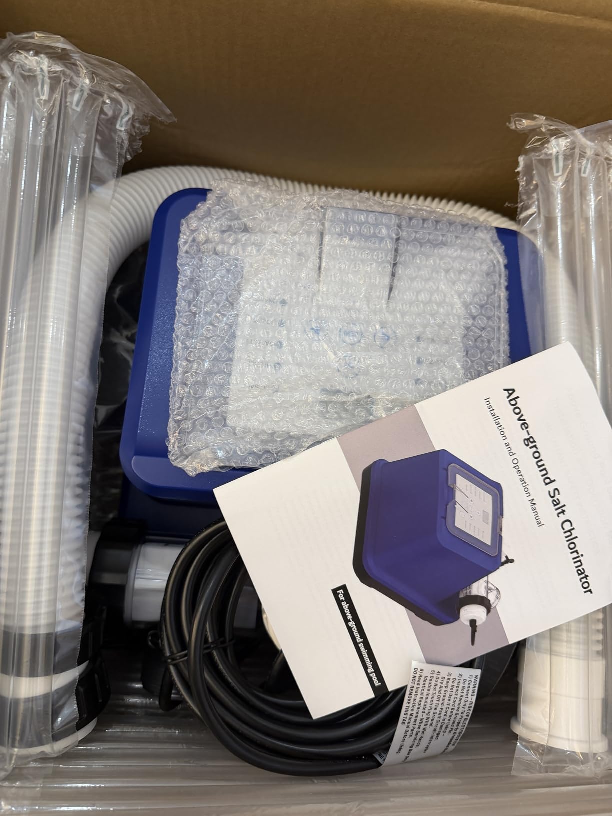 Salt Water Pool Chlorinator System -- Up to 20,000 Gallons, Smart Salt Chlorine Generator with LCD Display, GFCI Plug & Precision Calibration, Pool Salt System for Above Ground Pools customer photo 1