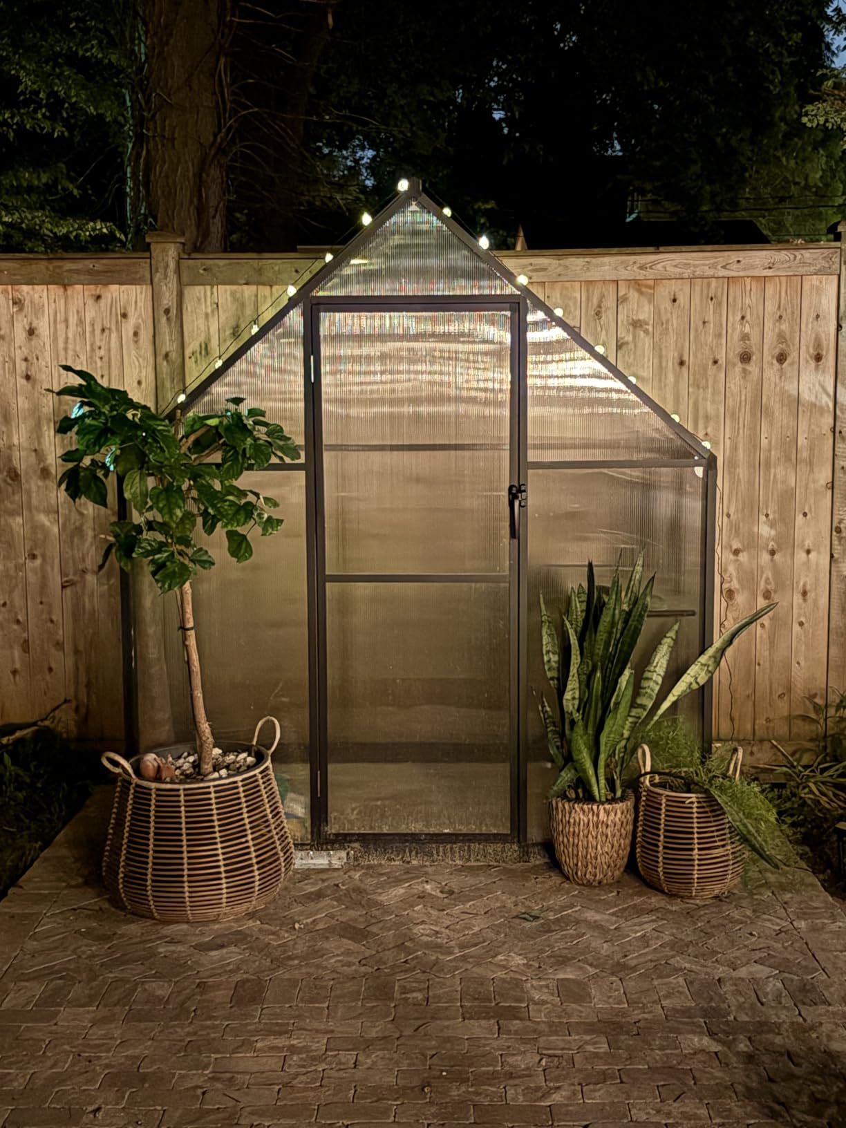 12X12FT Green Houses for Outside, Large Greenhouse for Outdoors and Garden Planting, Walk in Greenhouse Kit with Electronic Thermometers, Withstands Strong Wind or Snow to Protect Vegetables or Plants customer photo 1