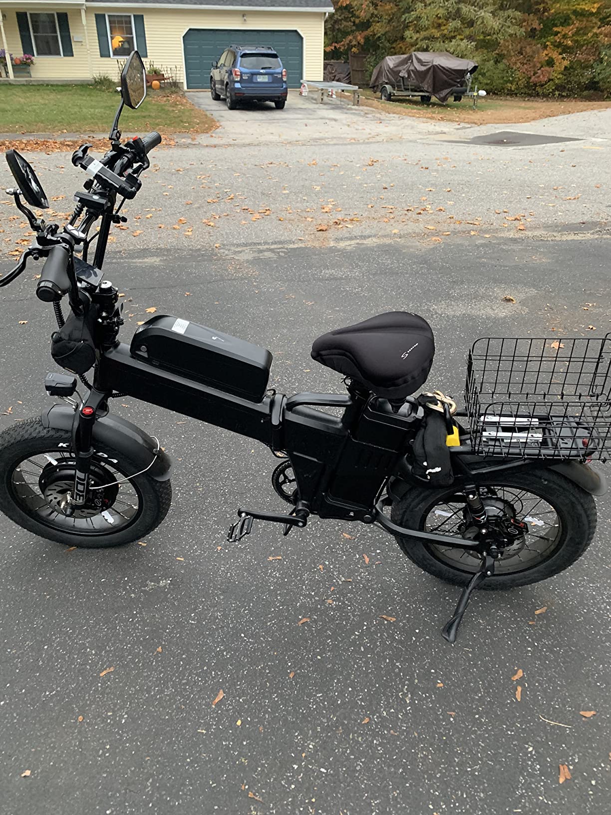 Wallke Titan X1 3800W Electric Bike for Adults, Carbon Fiber Lightweight Dual Hydraulic Brakes Full Suspension, 20