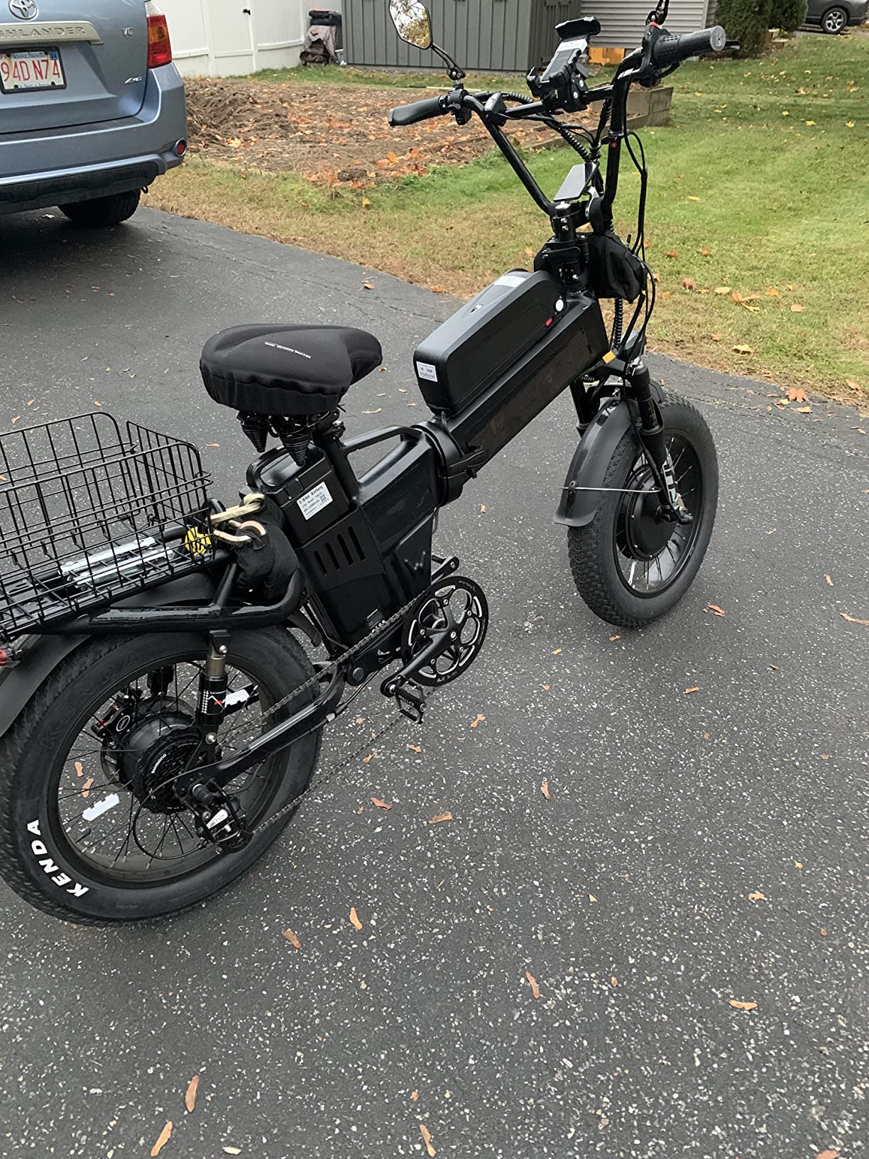 Wallke Titan X1 3800W Electric Bike for Adults, Carbon Fiber Lightweight Dual Hydraulic Brakes Full Suspension, 20