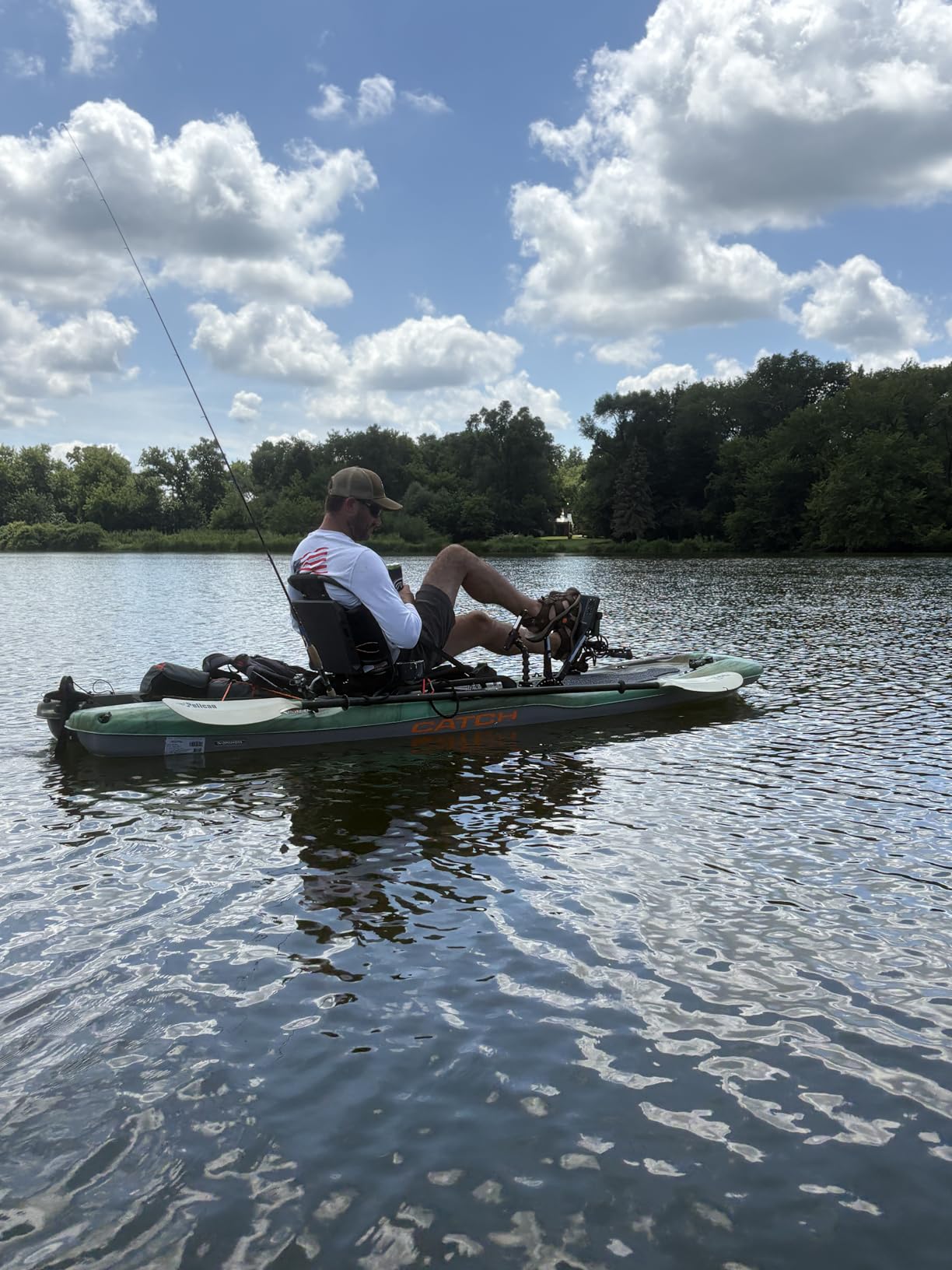 Upgraded Brooklyn 10.0 Pedal Sit-On-Top Kayak by BKC, Lightweight Fishing Kayak with Flipper Pedal Drive, Rudder Steering, 350 lb Capacity, Stable 10 ft Hull, Adjustable Seat, Storage & Rod Holders customer photo 1