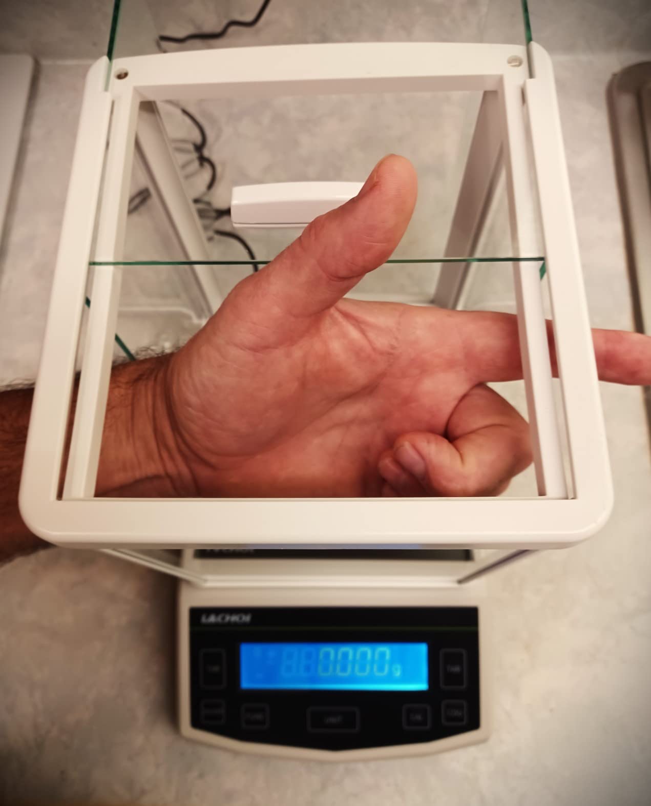Analytical Balance 0.001g 100g Accuracy High Precision Digital Scale Jewelry Scale with Windshield RS232 Interface Laboratory Analytical Balance (0.001g*100g) customer photo 1