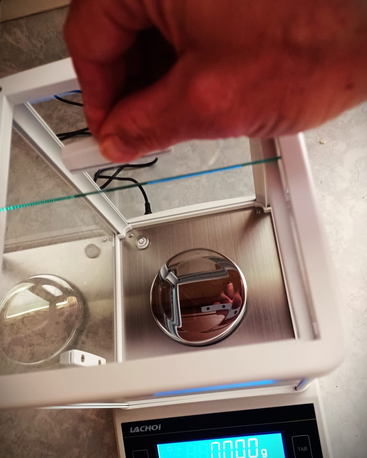 Analytical Balance 0.001g 100g Accuracy High Precision Digital Scale Jewelry Scale with Windshield RS232 Interface Laboratory Analytical Balance (0.001g*100g) customer photo 2