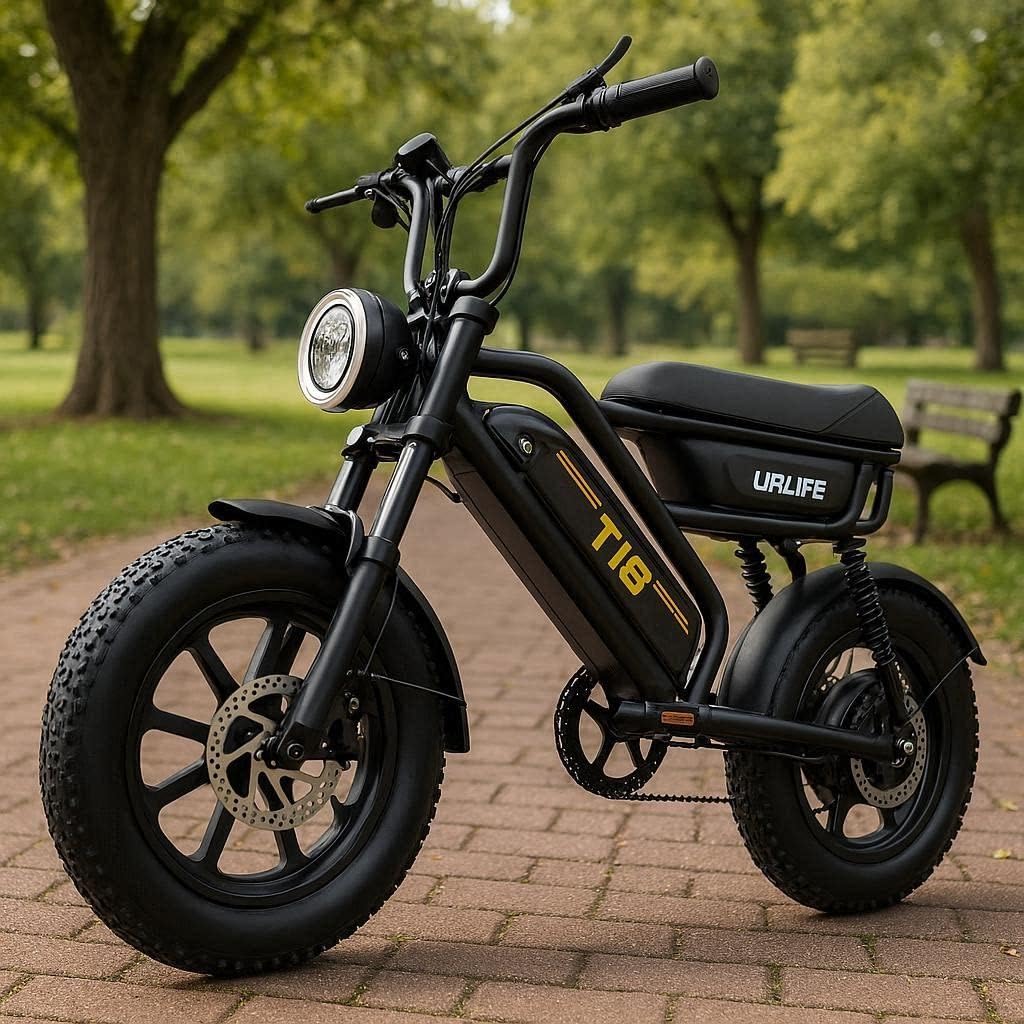 URLIFE Electric Bike for Adults/Teens, Electric Dirt Bike with Storage Box, 48V 13AH Removable Battery, 16