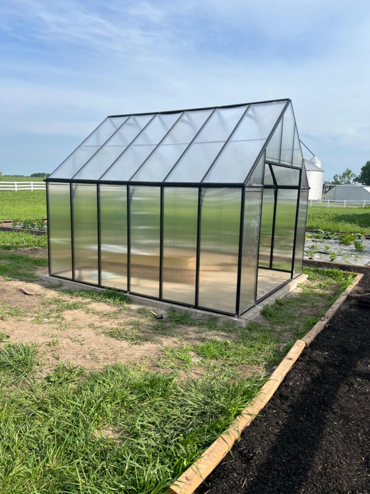 WACASA 20x10x10 FT Greenhouse for Outdoors, Easy Assembly Thickened Aluminum Polycarbonate Greenhouse Kit with 4 Vent Windows, Swing Door, Walk-in Greenhouse for Patio and Backyard customer photo 2