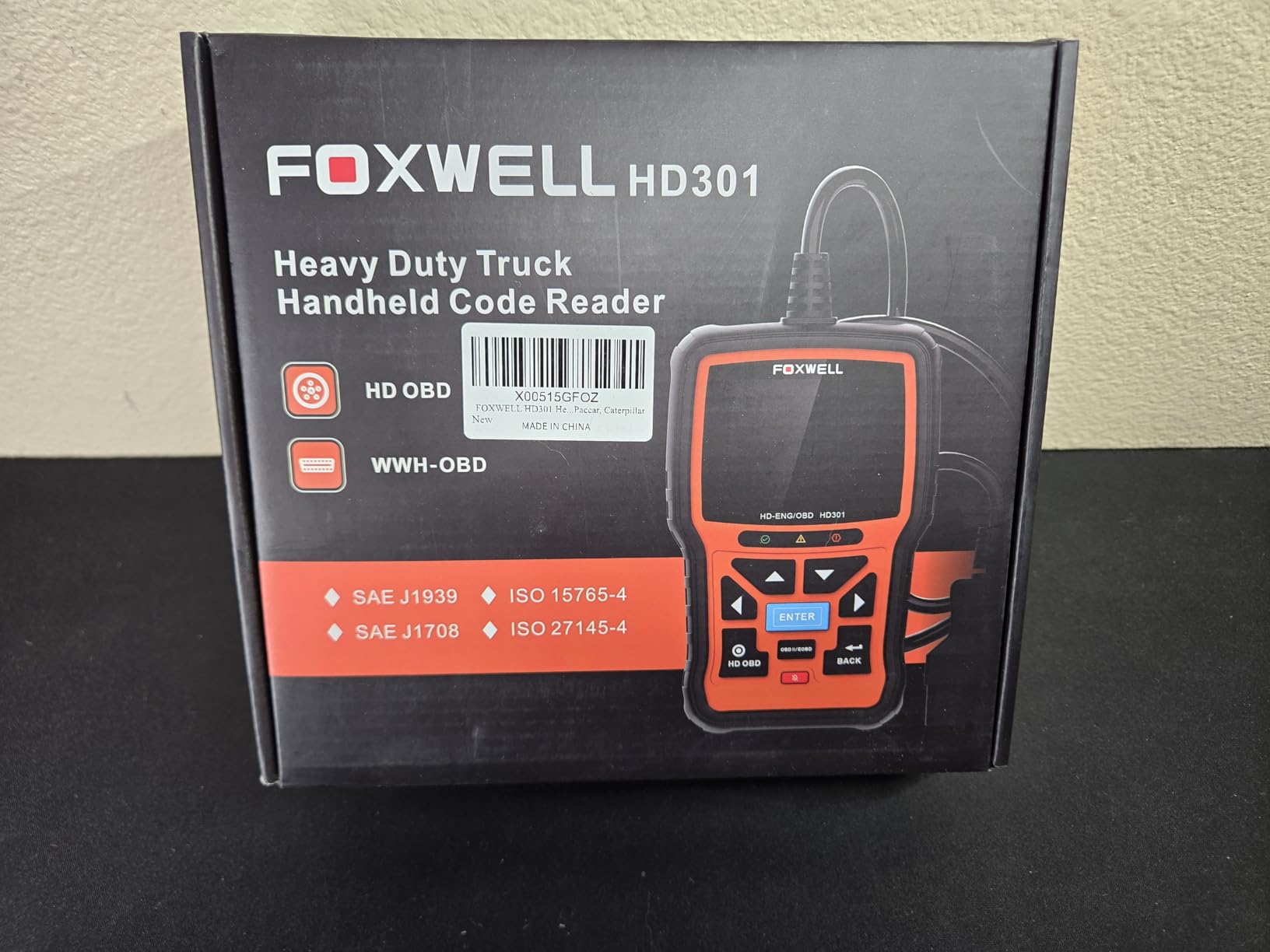 FOXWELL HD301 Heavy Duty Truck Scanner, Full System Diesel Scan Tool with 6/9/16 Pin, 2 in 1 Code Reader for Trucks & Car Engine, Diesel Diagnostic Tool for Cummins, Paccar, Caterpillar customer photo 2