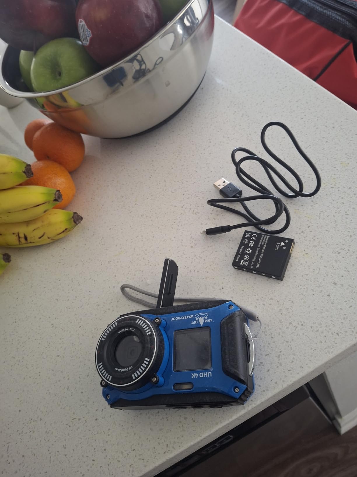 4K Underwater Camera 33FT Waterproof Camera for Snorkeling with 32GB Card Dual-Screen Compact Dustproof Floatable Autofocus UHD 64MP Point and Shoot Digital Camera 1500mAh Battery customer photo 1
