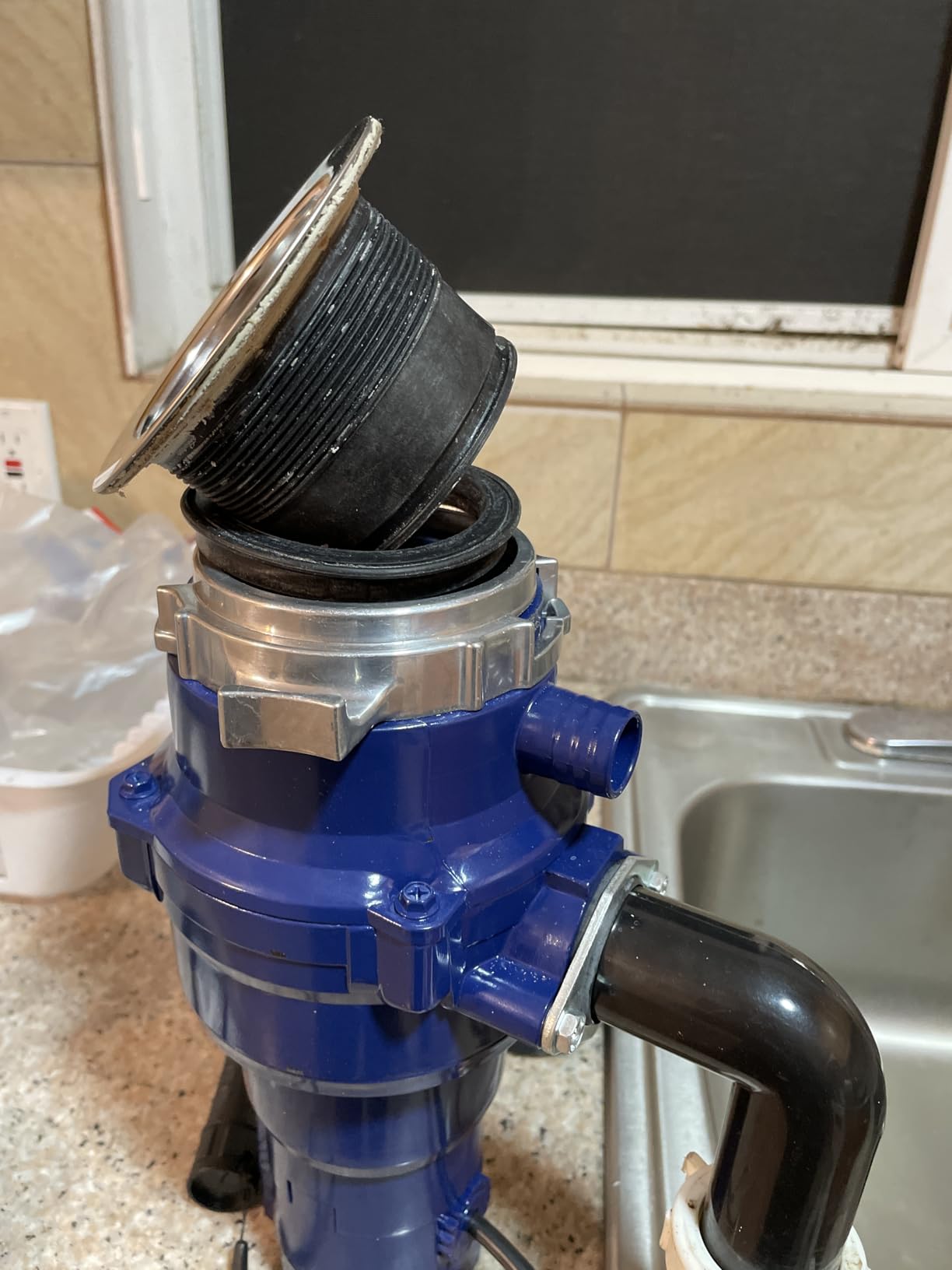 Waste Maid 10-US-WM-058-3B Garbage Disposal Anti-Jam Stainless Steel Food Waste Grinding System, 1/2 HP Economy, Black customer photo 2