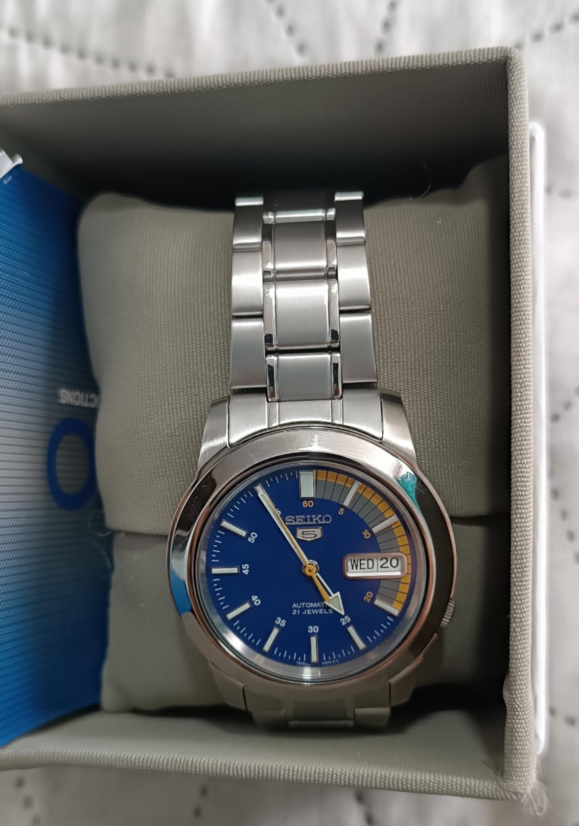 Automatic Watch for Men 5-7S Collection - with Day/Date Calendar, Luminous Hands, Stainless Steel Case & Bracelet customer photo 2