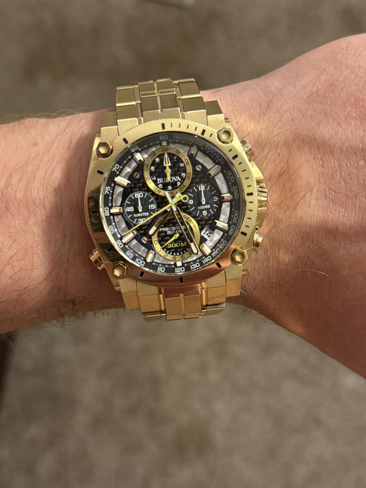 Men's Icon High Precision Quartz Chronograph Watch, Curved Mineral Crystal customer photo 2