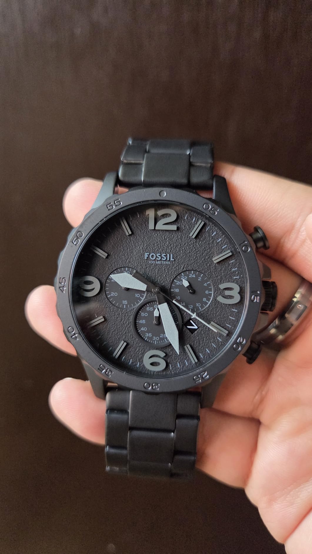 Men's Nate Quartz Watch, Oversized Stainless Steel Chronograph Watch for Men customer photo 1