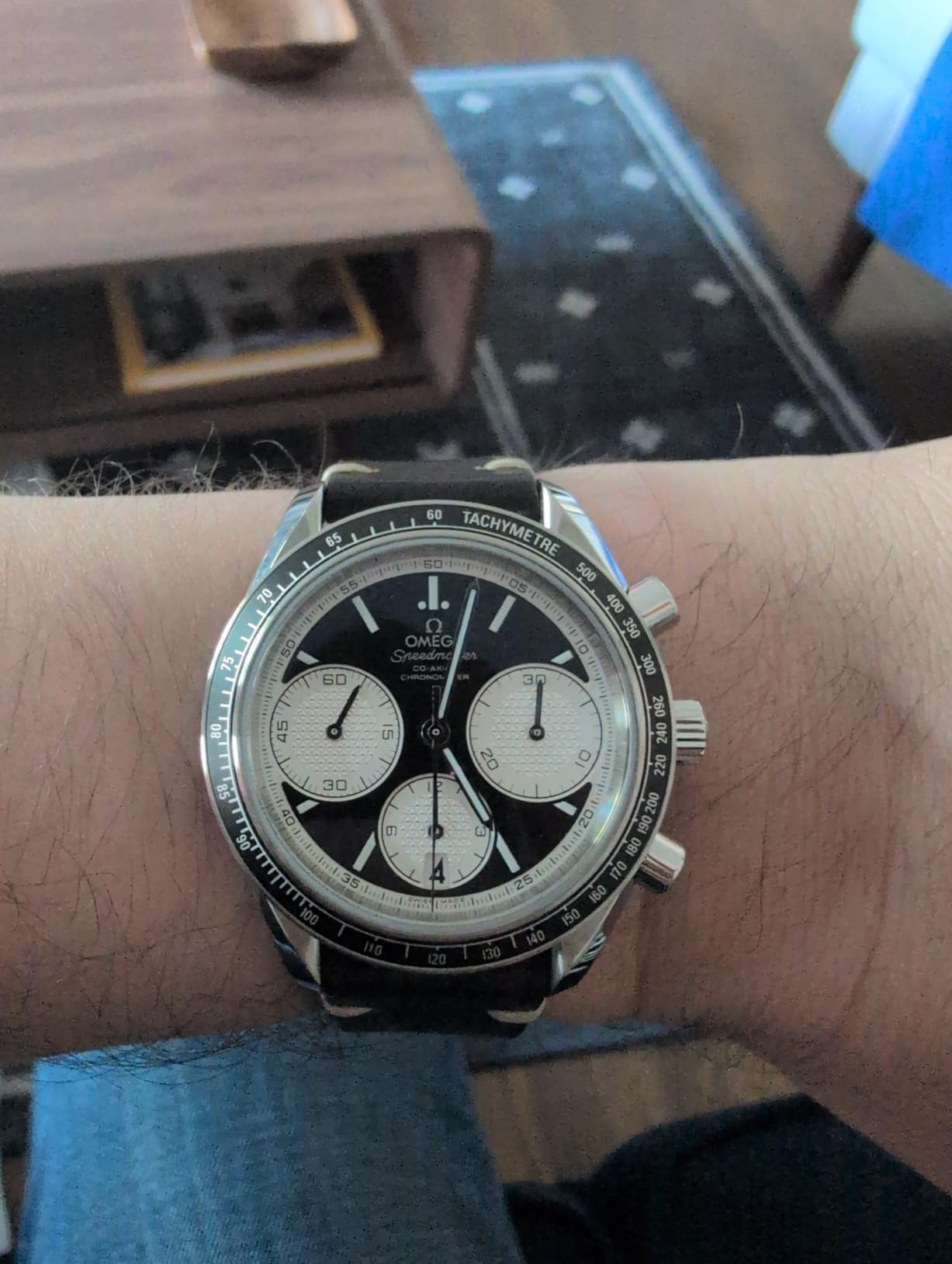 Omega Men's 326.30.40.50.01.002 Speed Master Racing Analog Display Swiss Automatic Silver Watch customer photo 1