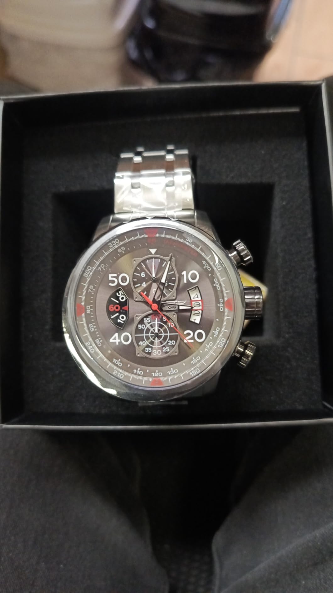 Men's Aviator Analog Display Japanese Quartz Silver Watch, Gold, Black (Model: 12704, 28898, 28899) customer photo 1