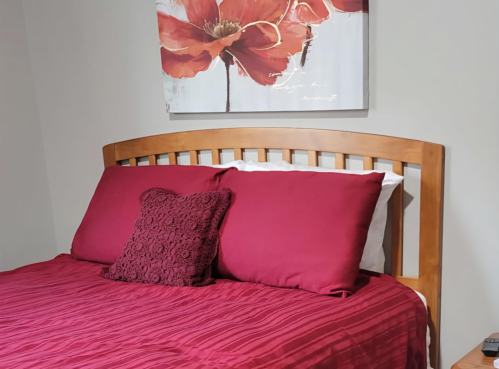 AFI Richmond Slatted Queen Solid Wood Headboard, Walnut customer photo 2