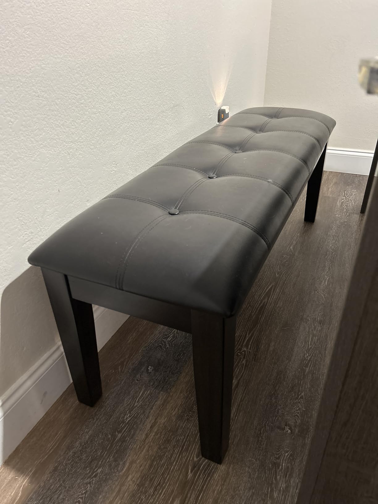 Signature Design by Ashley Haddigan Traditional Upholstered Dining Room Bench, Dark Brown customer photo 2