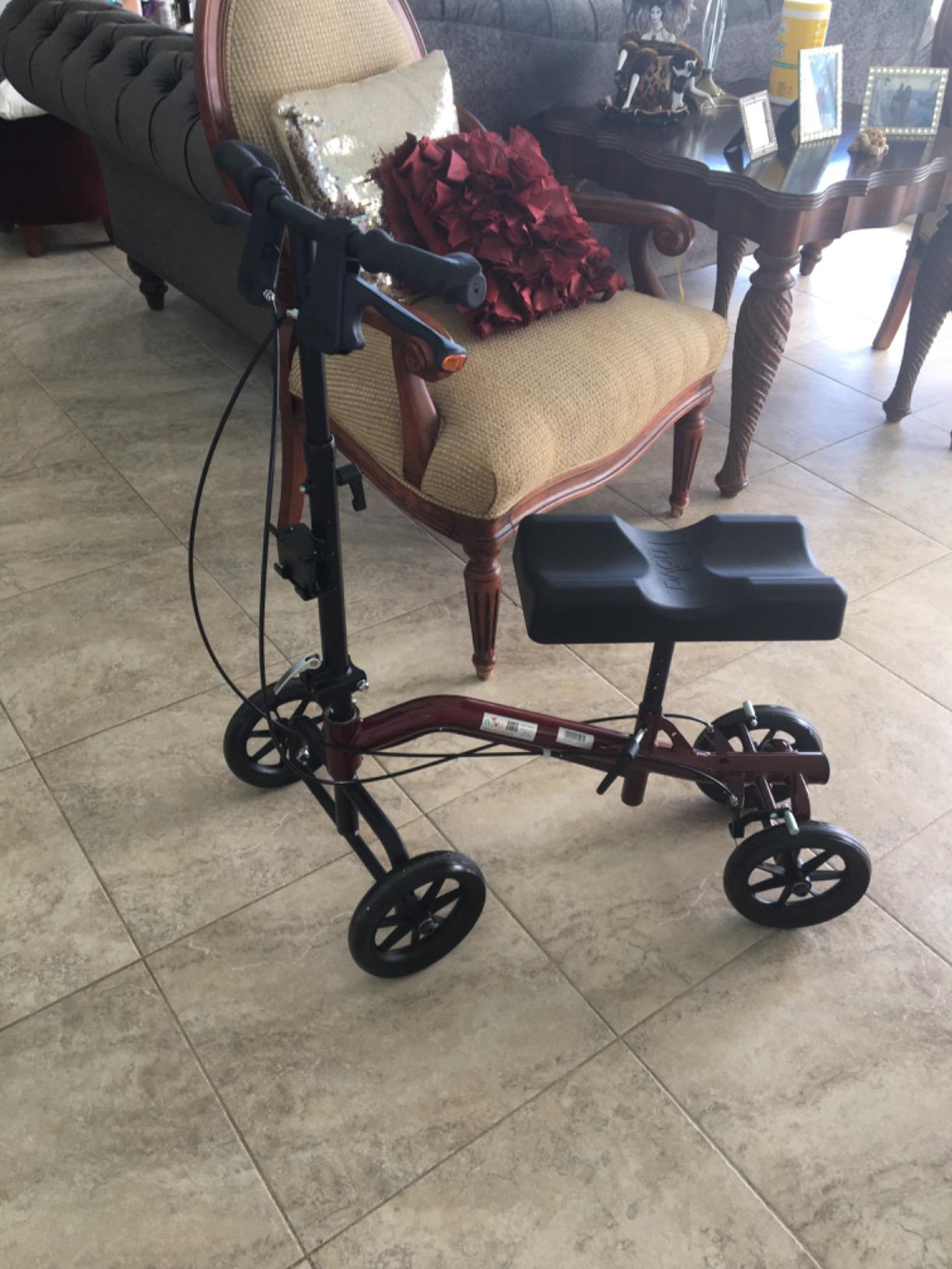 NOVA Medical Products Heavy Duty Knee Scooter, 400 lb Weight Capacity, Red customer photo 1