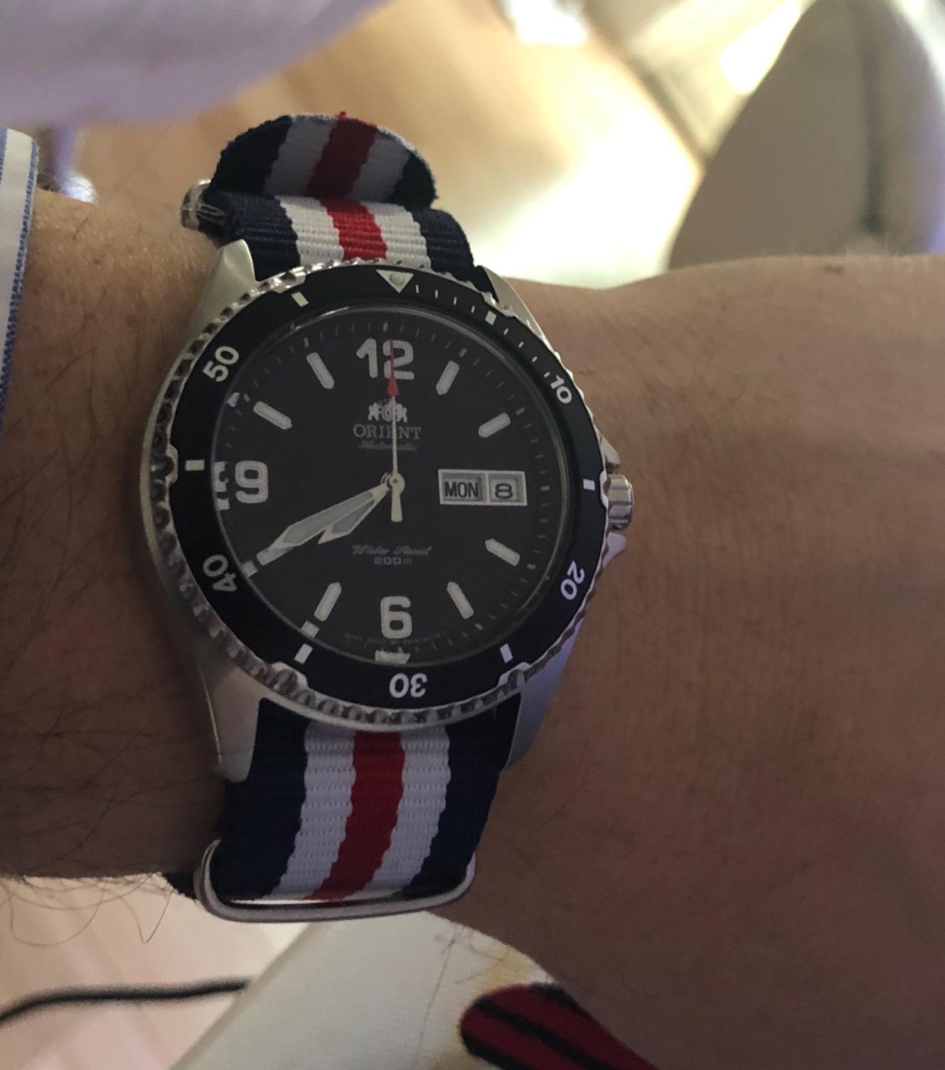 Orient Mako II Automatic / Hand-Winding Movement 41.5mm 200m Water Resistance Diver Style Day & Date Watch customer photo 1