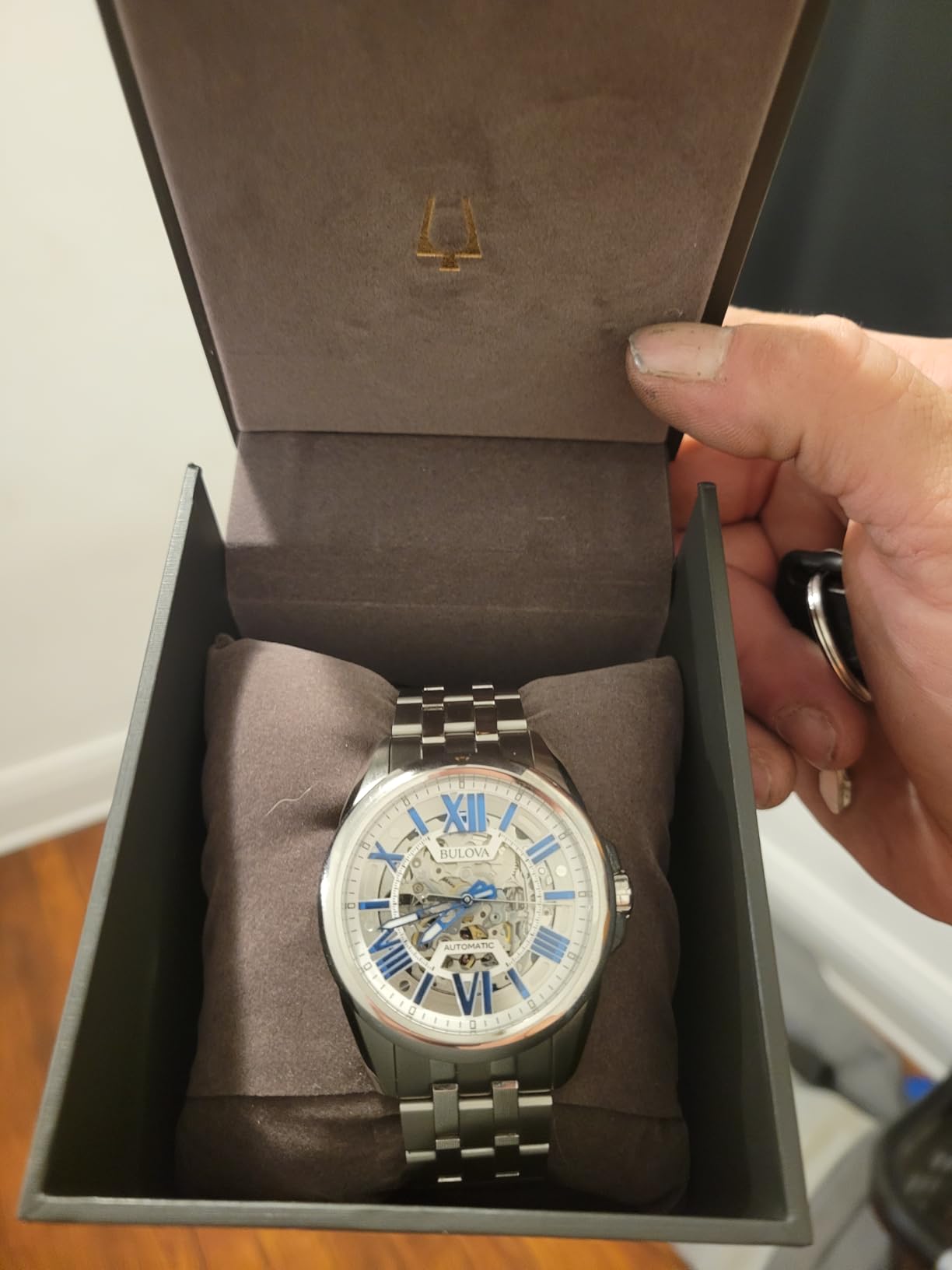 Men's Classic Sutton 3-Hand 21-Jewel Automatic Watch, 42 Hour Power Reserve, Skeleton Dial, Luminous Hands, 100M Water Resistant, 43mm customer photo 1