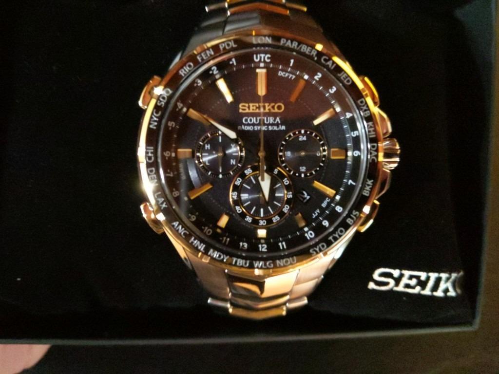 Seiko SSG010 Watch for Men - Coutura Collection - Radio Sync Solar Chronograph, Two-Tone Stainless Steel customer photo 2