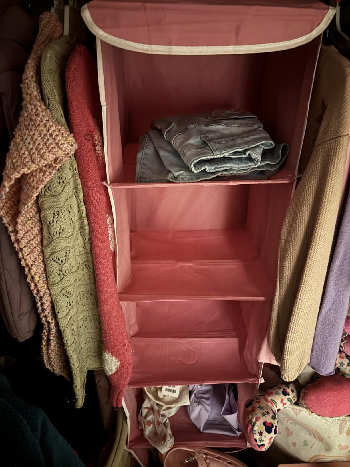 Simple Houseware 5 Shelf Hanging Closet Organizer, Gray customer photo 1