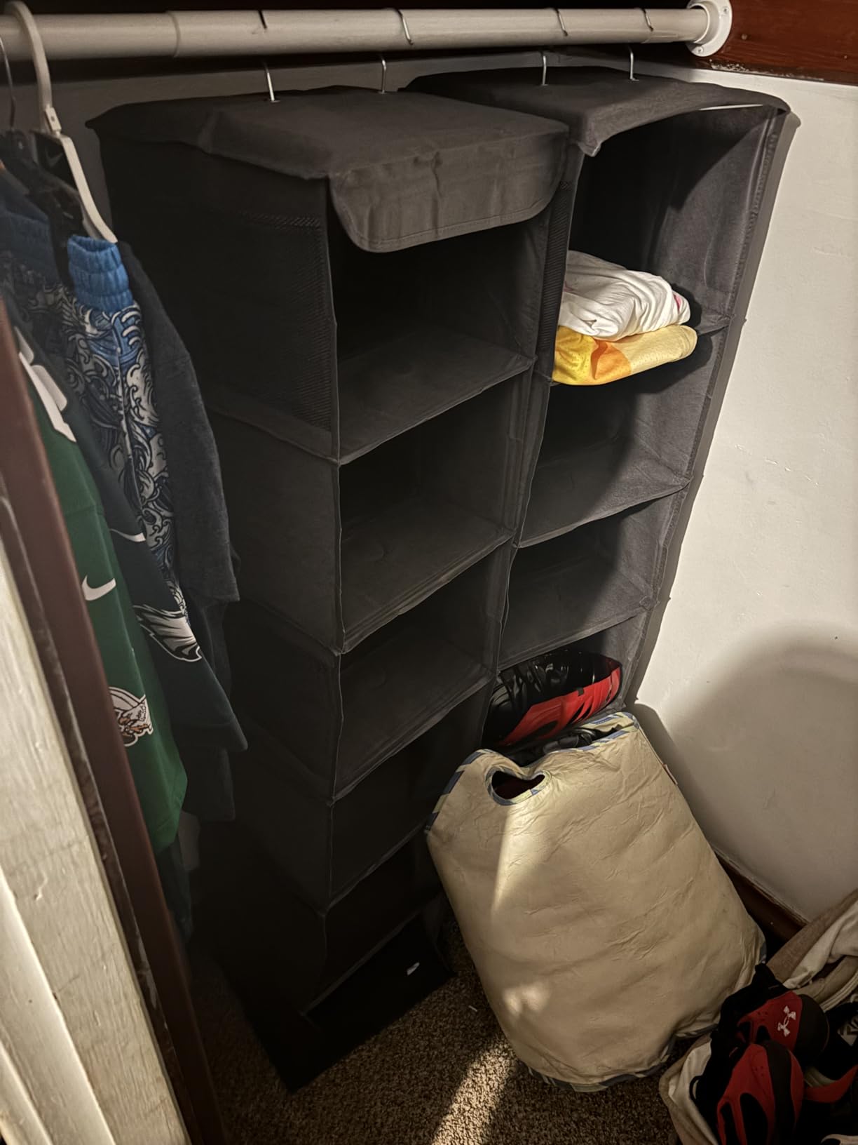 Simple Houseware 5 Shelf Hanging Closet Organizer, Gray customer photo 2