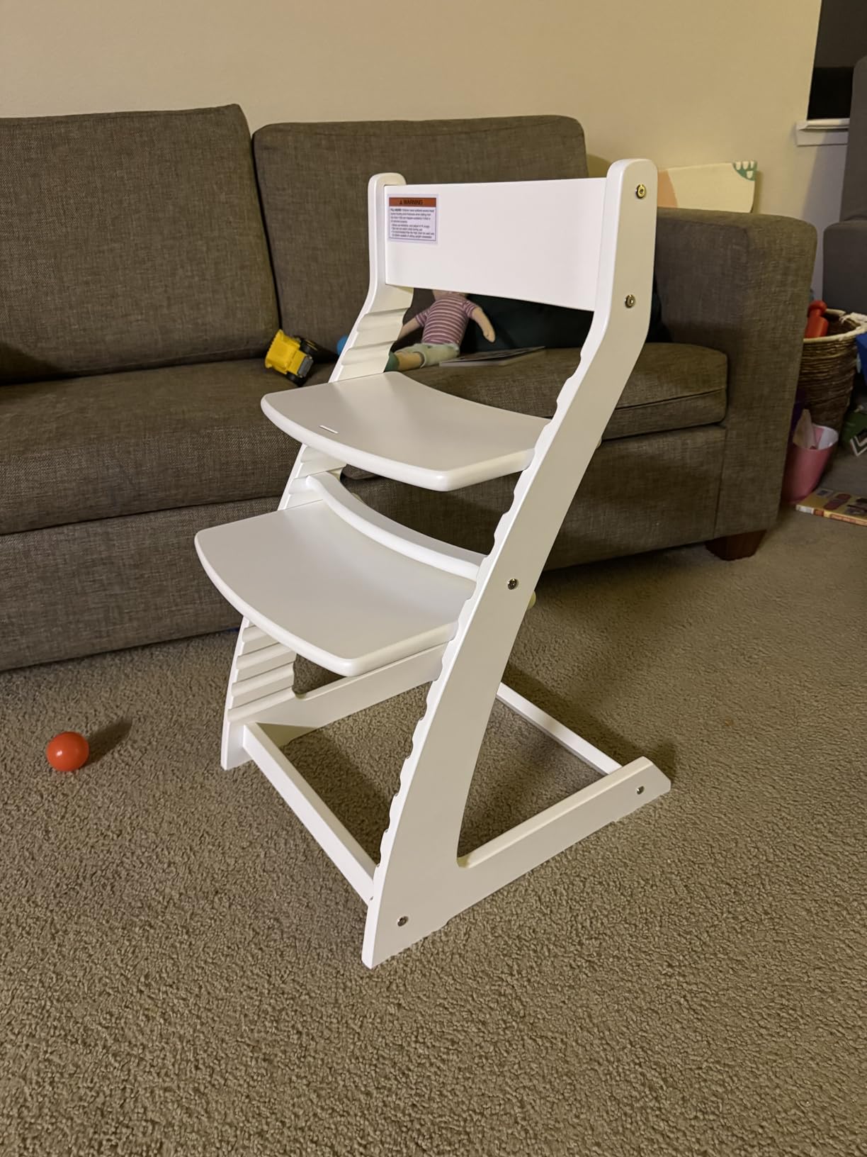 FORNEL Grey Wooden High Chair for Toddlers | The Grow-with-Me Adjustable Chair for Modern Farmhouse & Scandinavian Kitchens | Premium European Style Convertible Seat customer photo 2