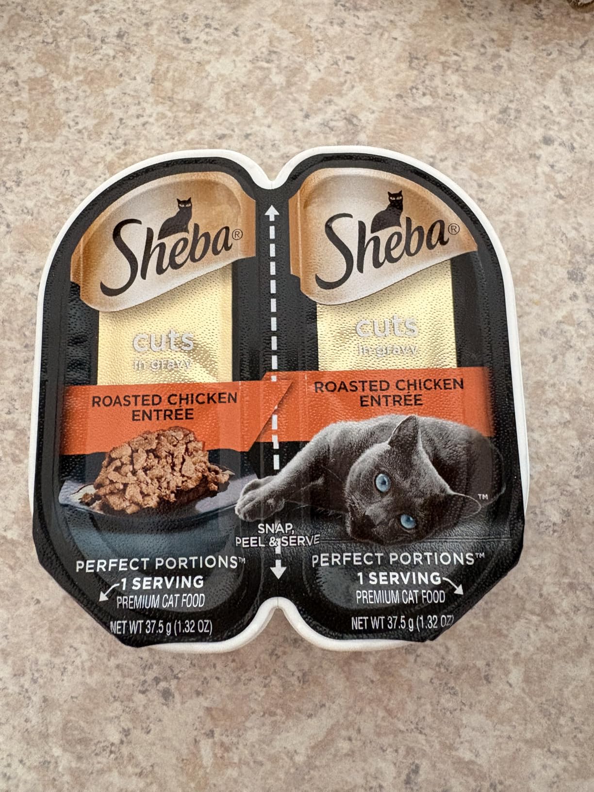Sheba Perfect Portions Wet Cat Food Cuts in Gravy, Roasted Chicken Entree, Sustainable Salmon, Tender Turkey Entree, 2.6 oz. Twin-Pack Trays (24 Count, 48 Servings) customer photo 2