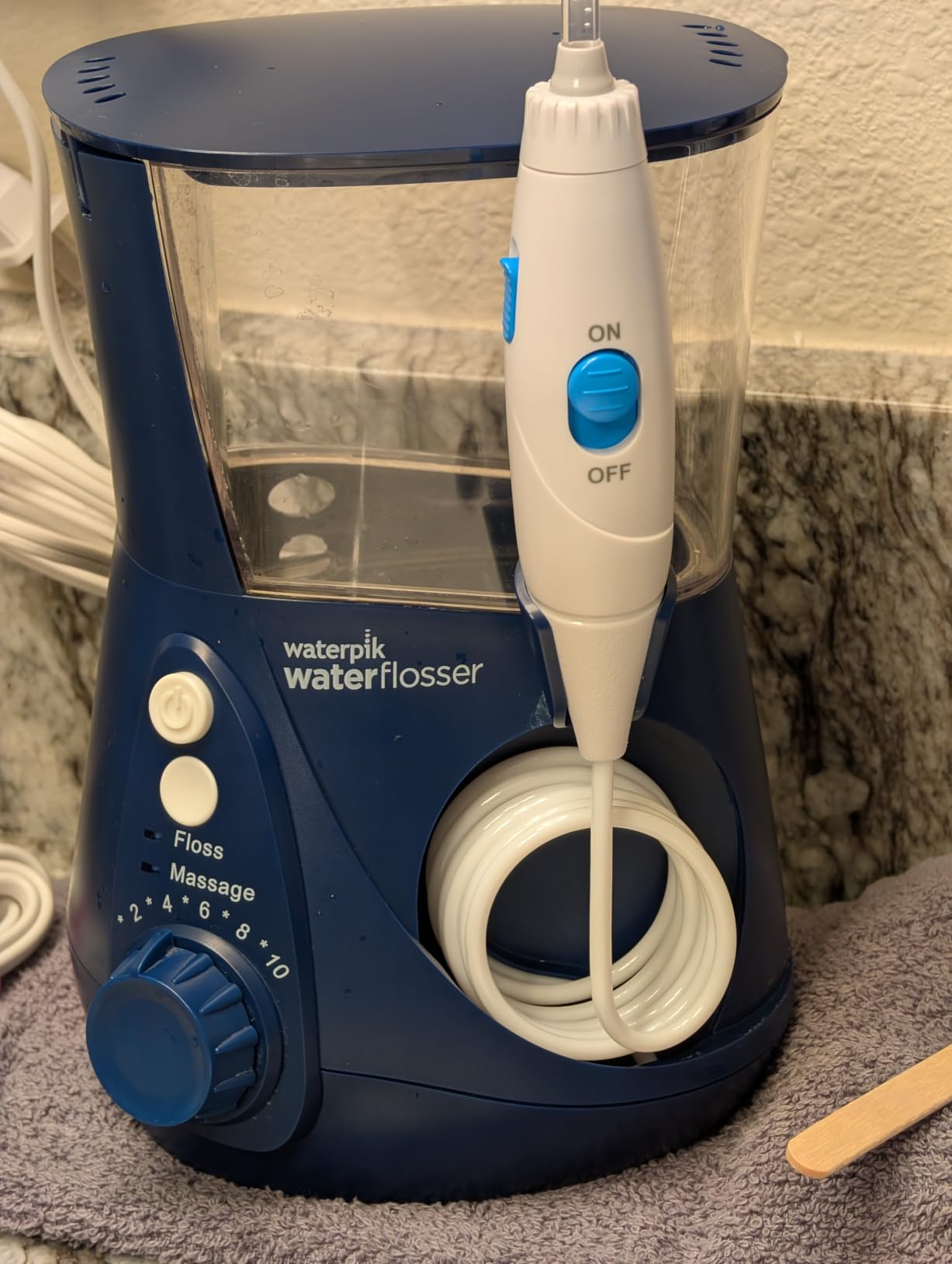 Aquarius Water Flosser For Teeth Cleaning, Gums, Braces, Dental Care, Electric Power With 10 Settings, 7 Tips For Multiple Users And Needs, ADA Accepted, Blue WP-663, Packaging May Vary customer photo 2