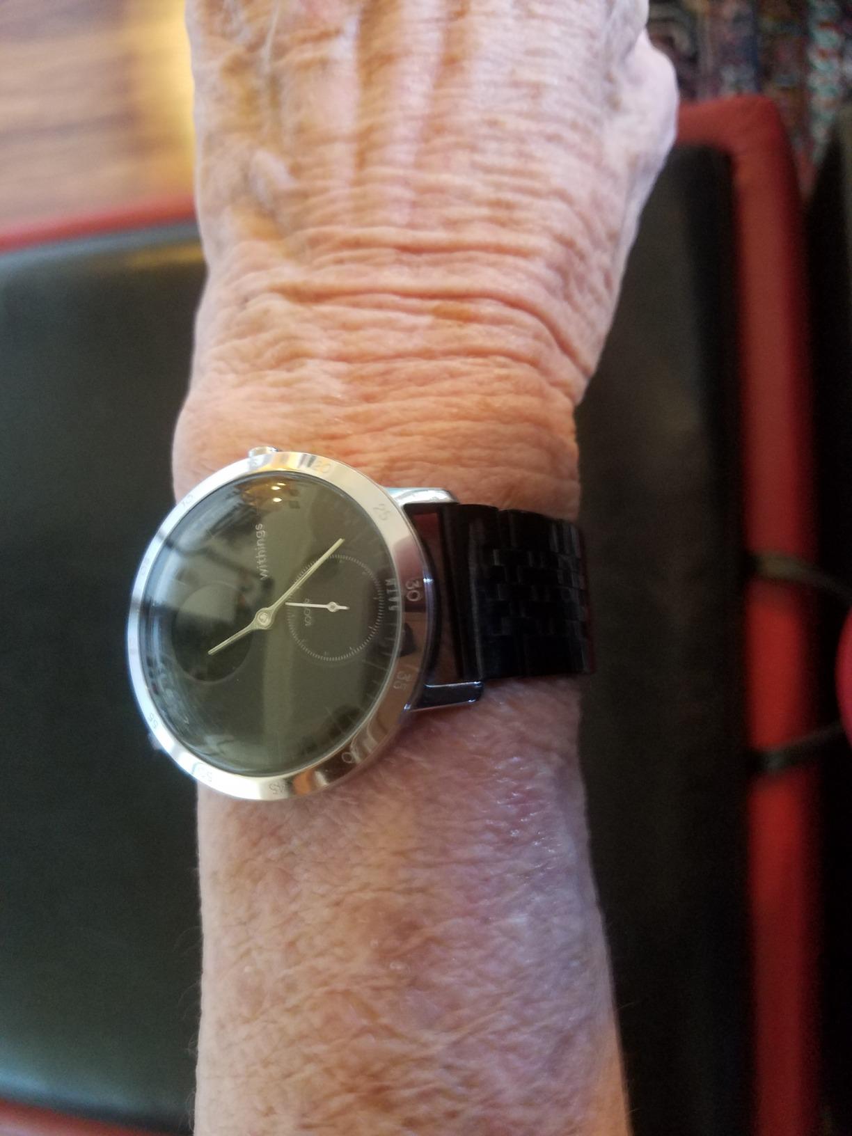 Withings Steel HR - Hybrid Smartwatch - Activity Tracker with Connected GPS, Heart Rate Monitor, Sleep Monitor, Smart Notifications, Water Resistant up to 25-day battery life customer photo 2