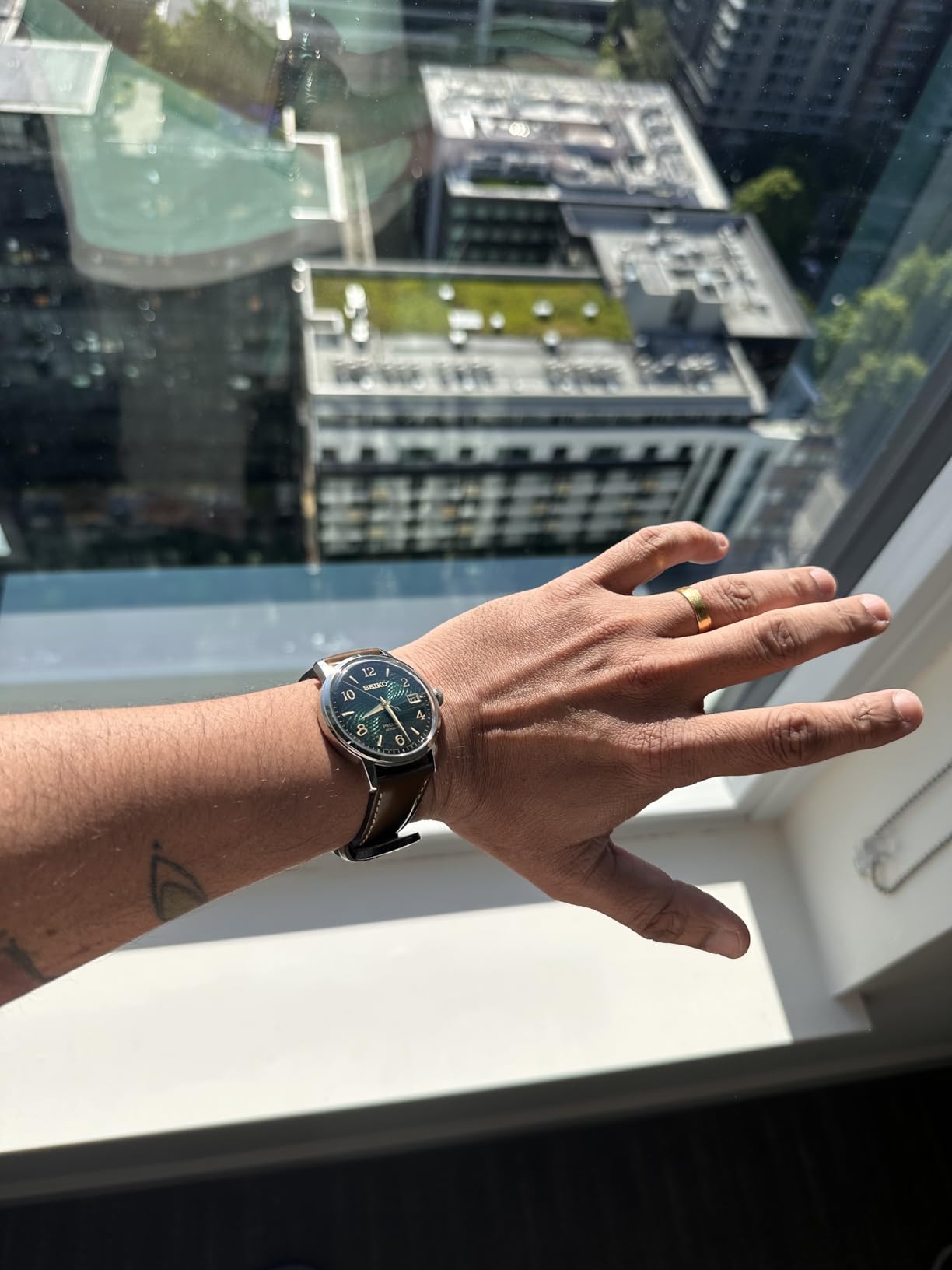 Seiko Automatic Watch for Men - Presage Cocktail Time - Patterned with Golden Numerals and Date Calendar, 50m Water-Resistant customer photo 1