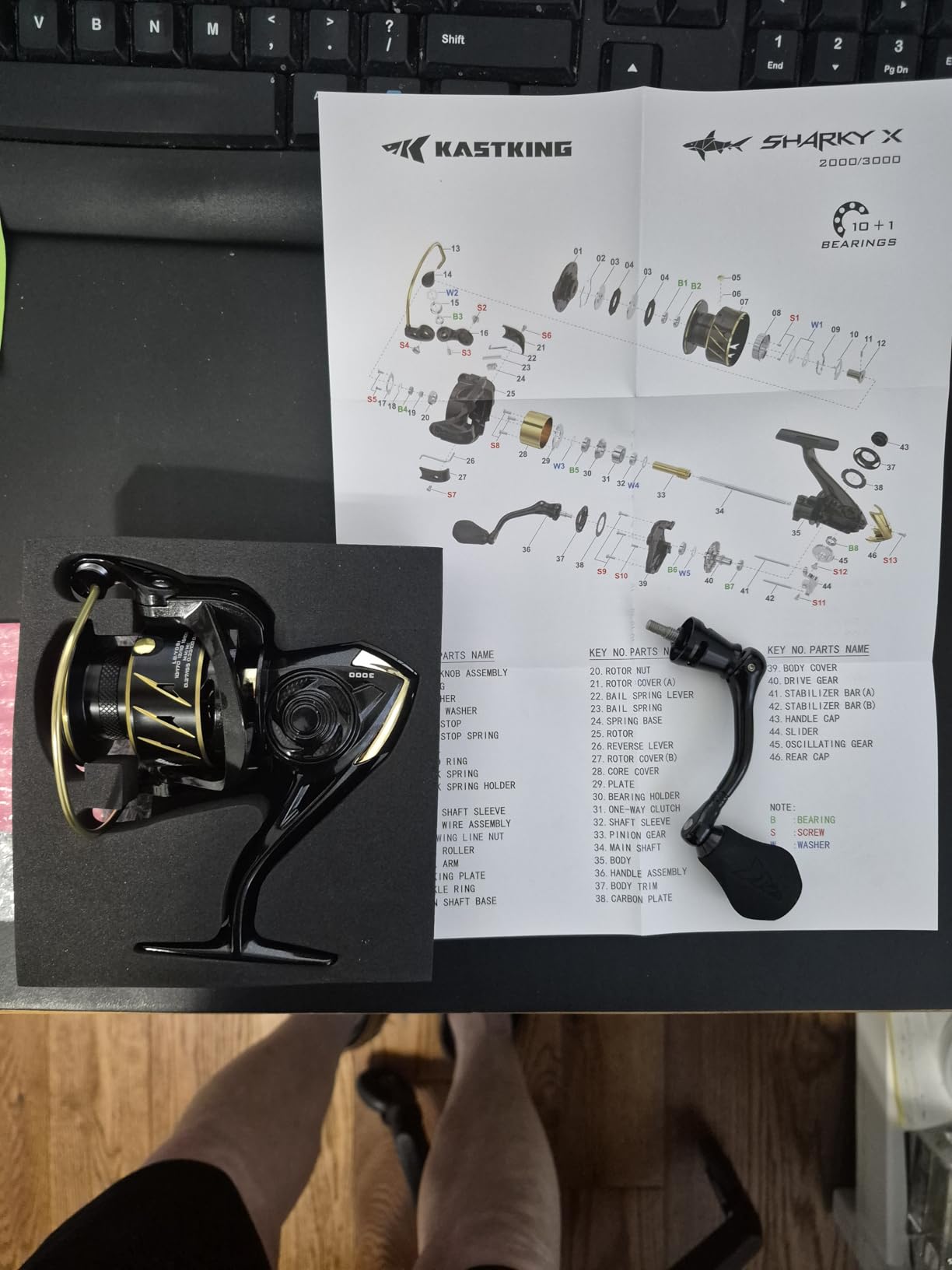 KastKing Sharky Spinning Reel - 5.2:1 & 6.2:1 Gear Ratios, Carbon Fiber Drag 33-39.5LB, 10+1 Stainless Bearings, Lightweight Nylitech Body, for Saltwater & Freshwater customer photo 2