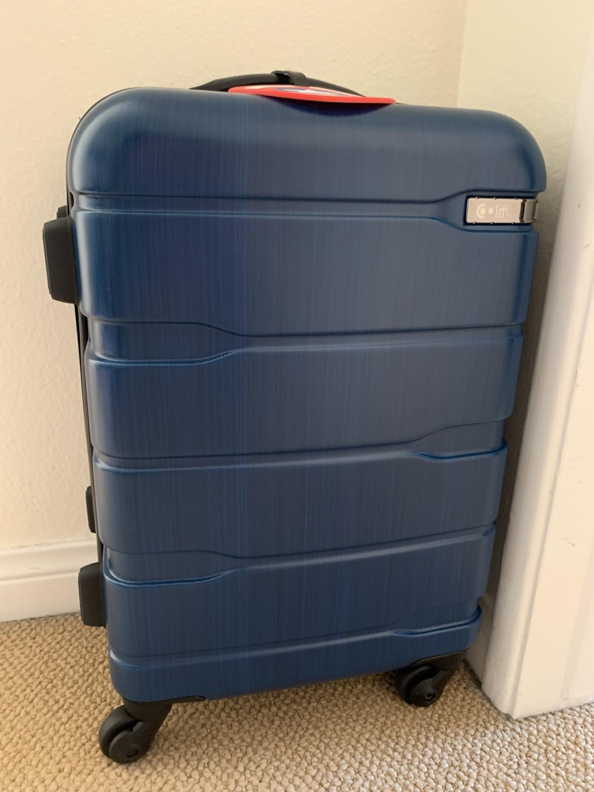 Coolife Expandable Large Checked Luggage Hardside PC+ABS Suitcase with TSA Lock, Lightweight Rolling Carry On with Spinner Wheels (Charcoal, 28in) customer photo 1