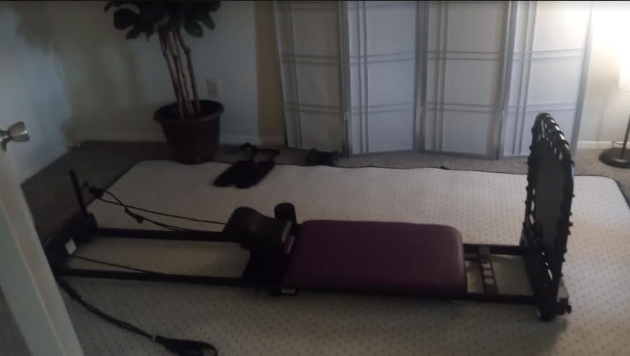 Stamina Products AeroPilates Reformer Plus 379, Pilates Home Gym Equipment with Cardio Rebounder, Padded Foot Bar, 4 Resistance Cords, and Workout DVDs customer photo 1