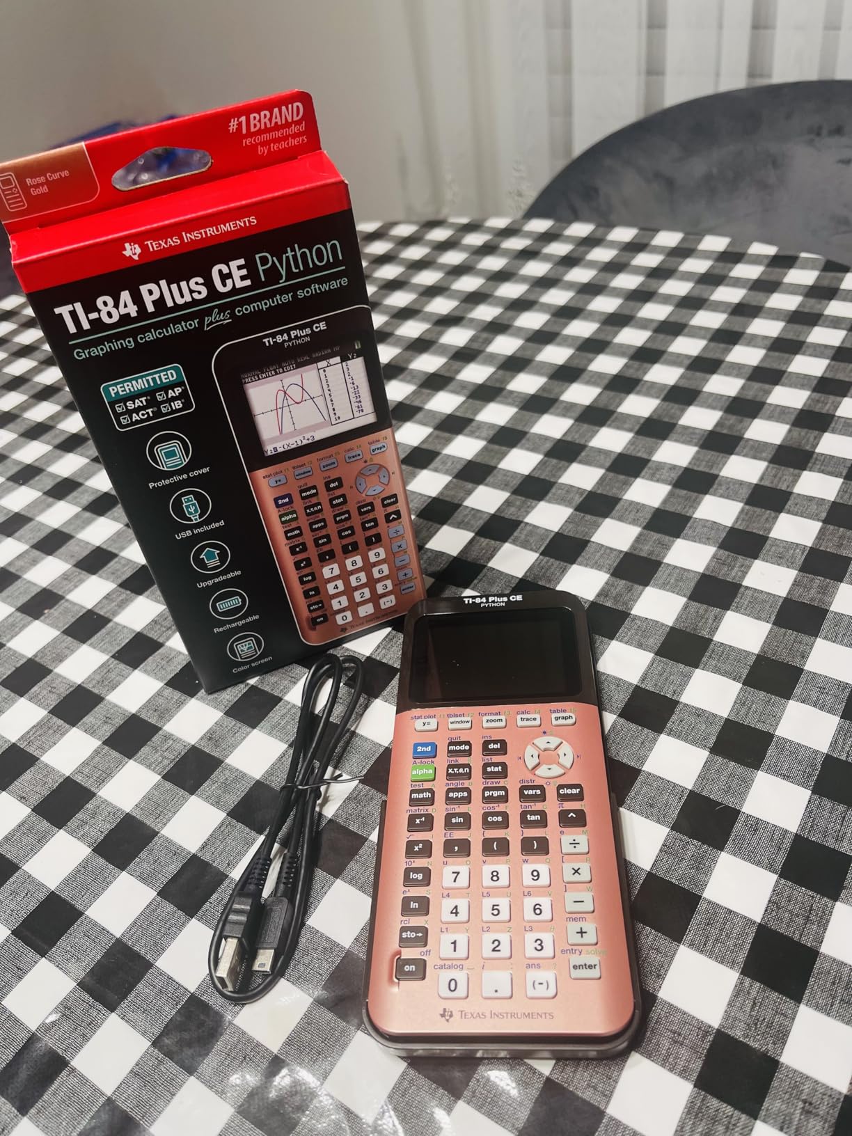 TI-84 Plus CE Graphing Calculator, Rose Curve Gold customer photo 1