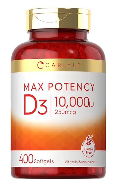 Carlyle Vitamin D 10000 IU 400 Softgels | Value Size | Max Potency | Non-GMO, Gluten Free Supplement customer photo 1