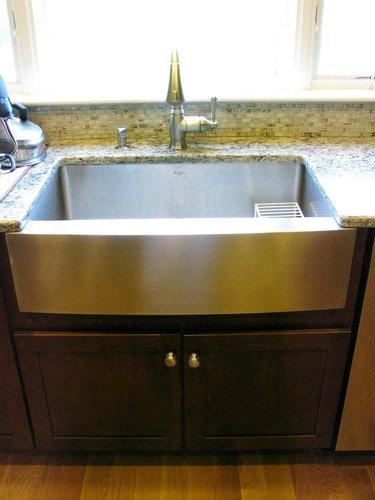 KRAUS Standart Pro 33-Inch Flat Apron Front Farmhouse 16-Gauge Single Bowl Stainless Steel Kitchen Sink, KHF410-33 customer photo 1