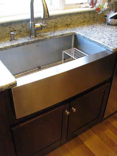KRAUS Standart Pro 33-Inch Flat Apron Front Farmhouse 16-Gauge Single Bowl Stainless Steel Kitchen Sink, KHF410-33 customer photo 2