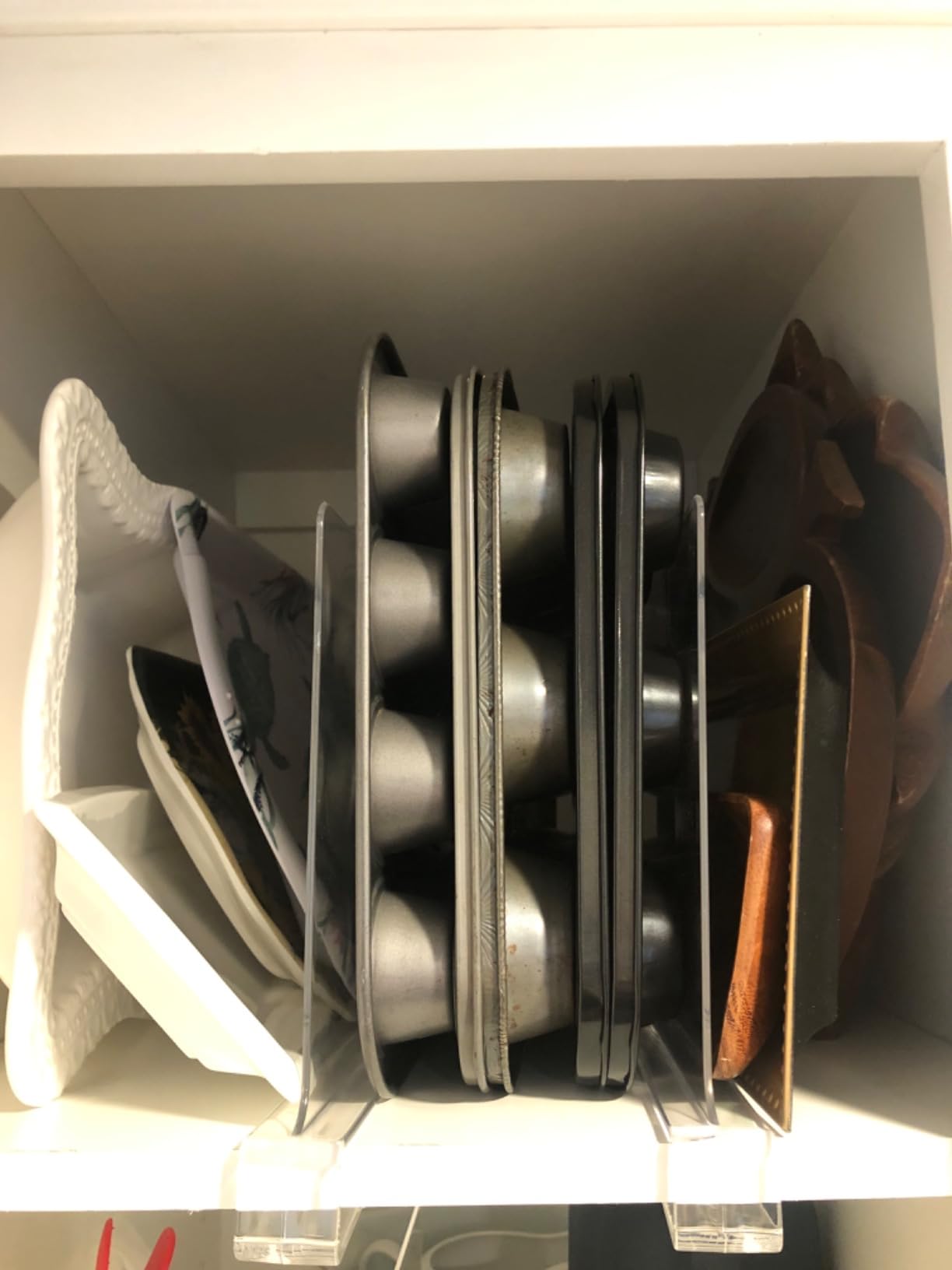 CY craft Acrylic Shelf Dividers for Closets, Wood Shelf Dividers, 4 PCS Clear Shelf Separators, Perfect for Clothes Organizer and Bedroom Kitchen Cabinets Shelf Storage and Organization customer photo 2