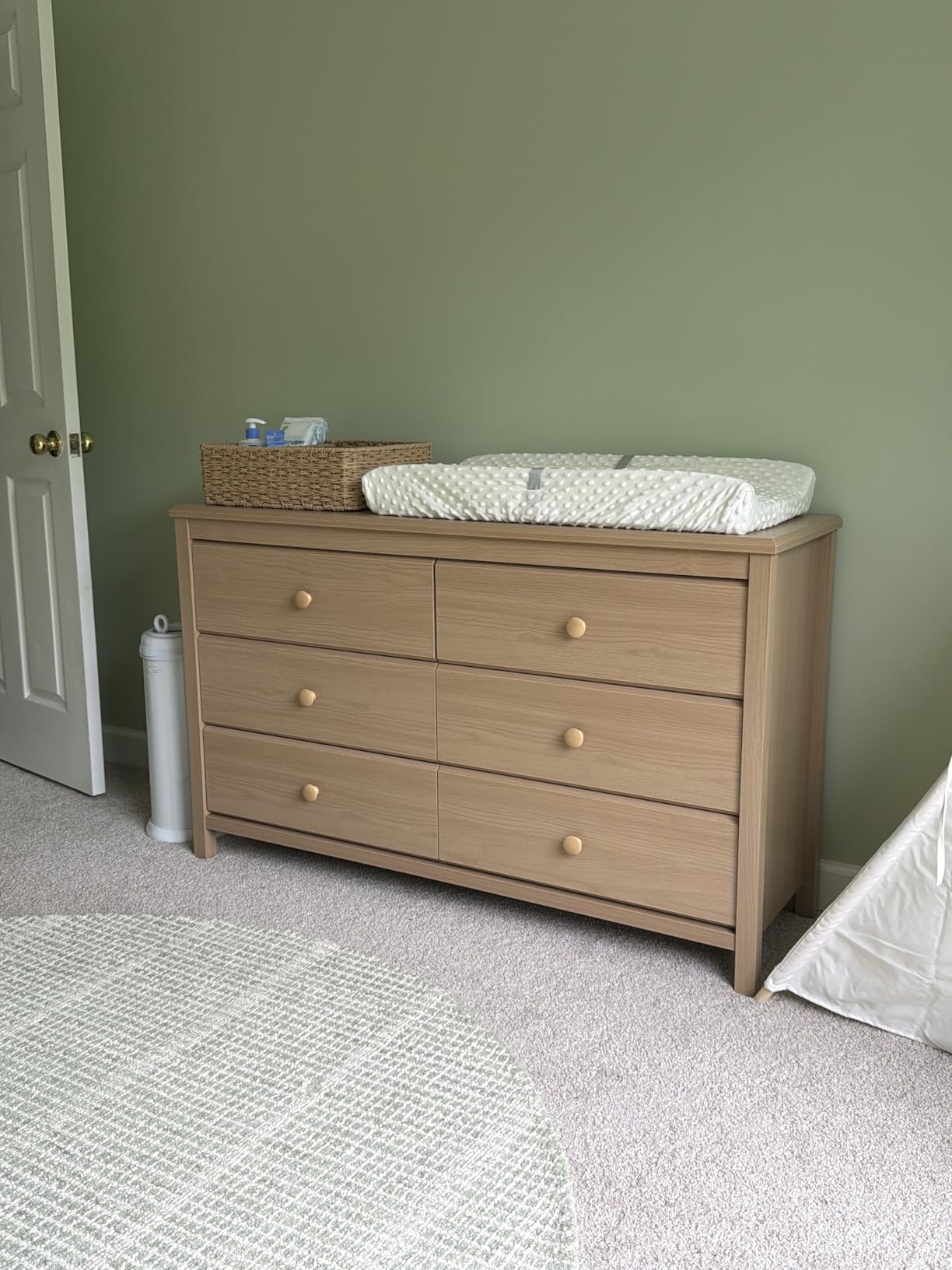 Storkcraft Alpine 6-Drawer Dresser (White) - GREENGUARD Gold Certified, White Dresser for Bedroom, Kids & Nursery Storage Drawers customer photo 2