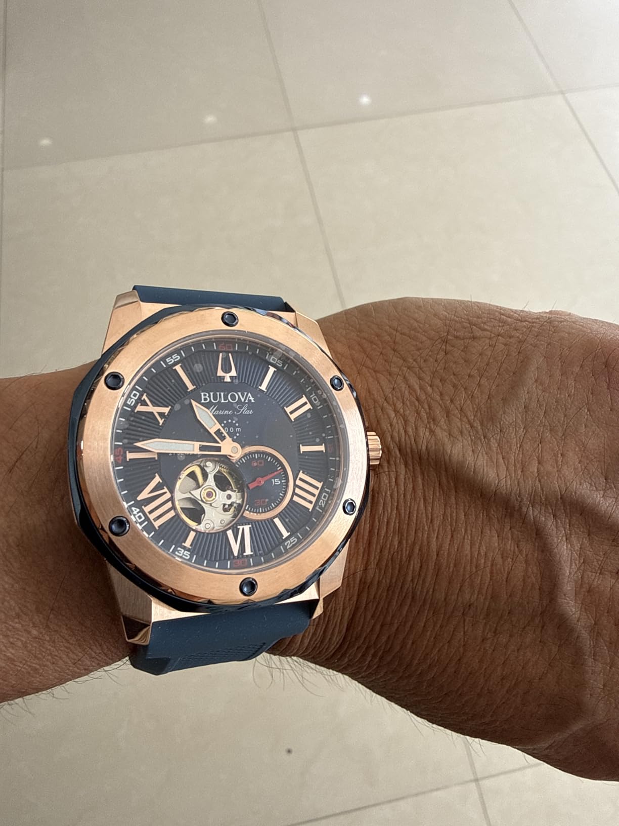 Men's Marine Star Automatic Blue Dial Watch | 45mm | 98A227 customer photo 1