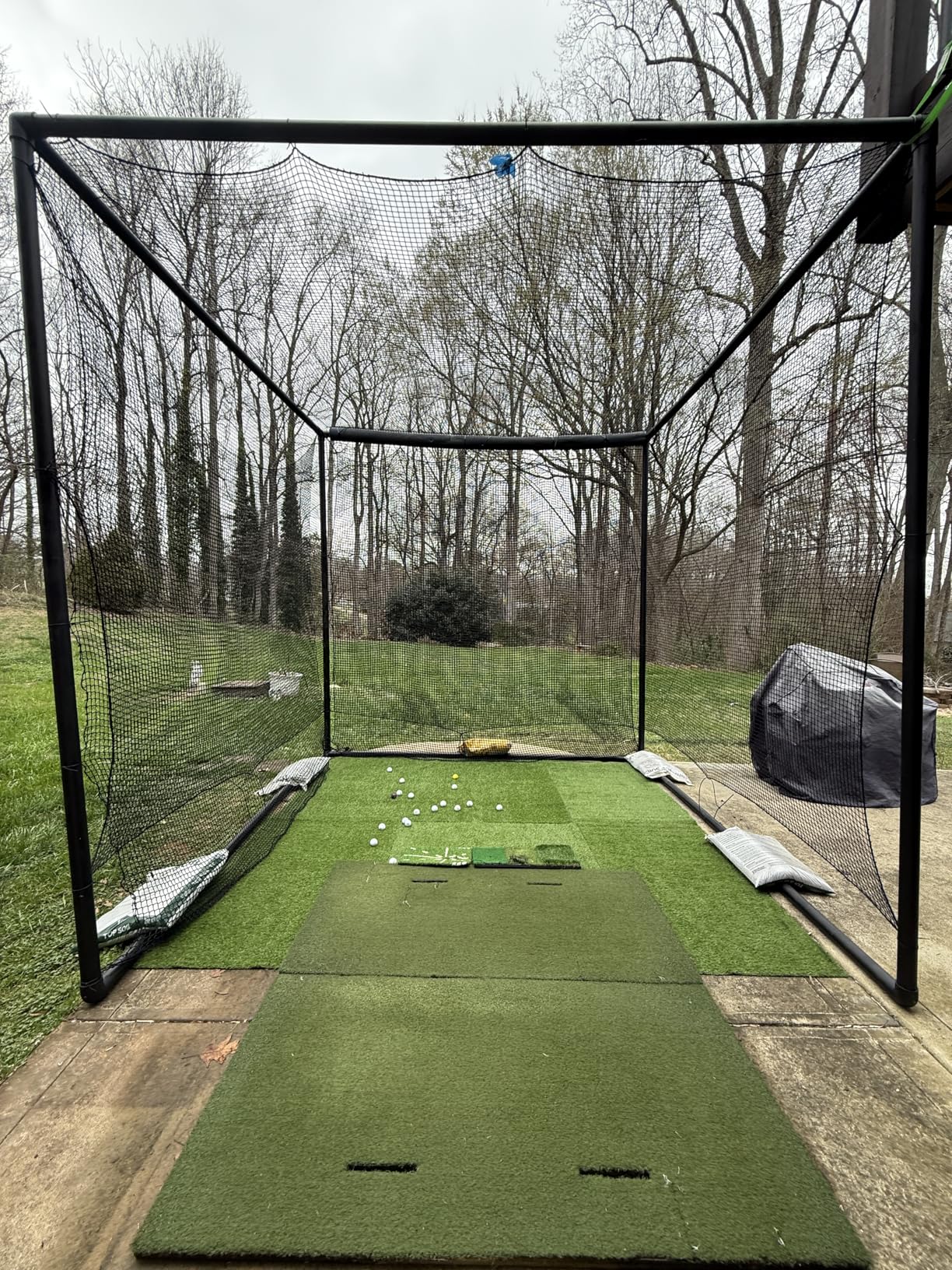 Aoneky Heavy Duty Knotless Golf Hitting Net, Practice Net with Reinforced Rope Edge, 1