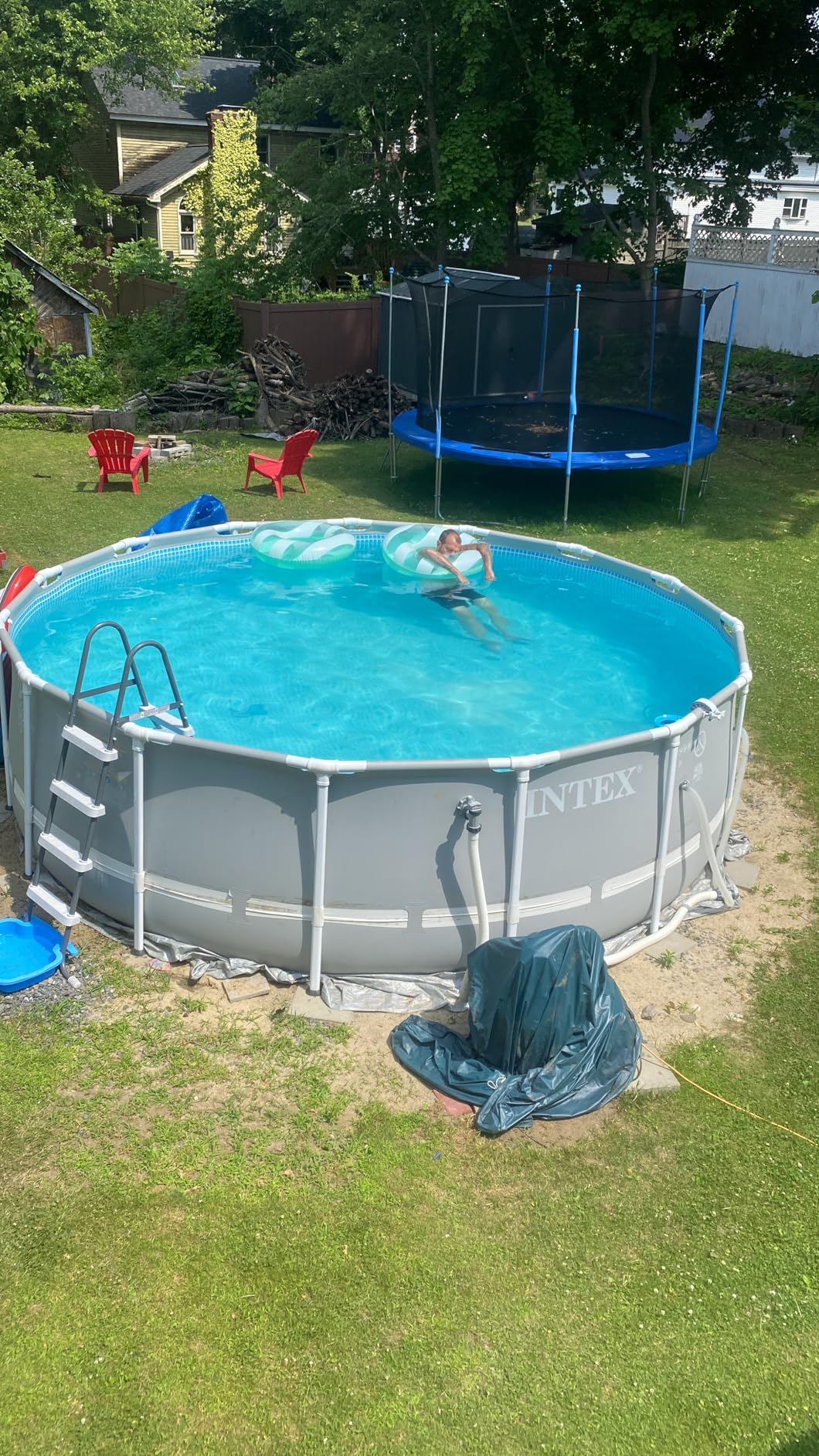 INTEX Ultra XTR 26 ft x 52 in Above Ground Pool Set, Round Swimming Pool with Steel Frame, 2800 GPH Sand Filter Pump, Ladder, Cover, & Ground Cloth customer photo 2